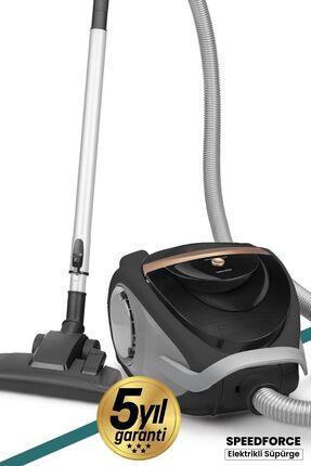 GoldMaster SpeedForce Çift Hepa Filtreli 2.5 L Geniş Hazneli Toz Torbasız 5 Y...