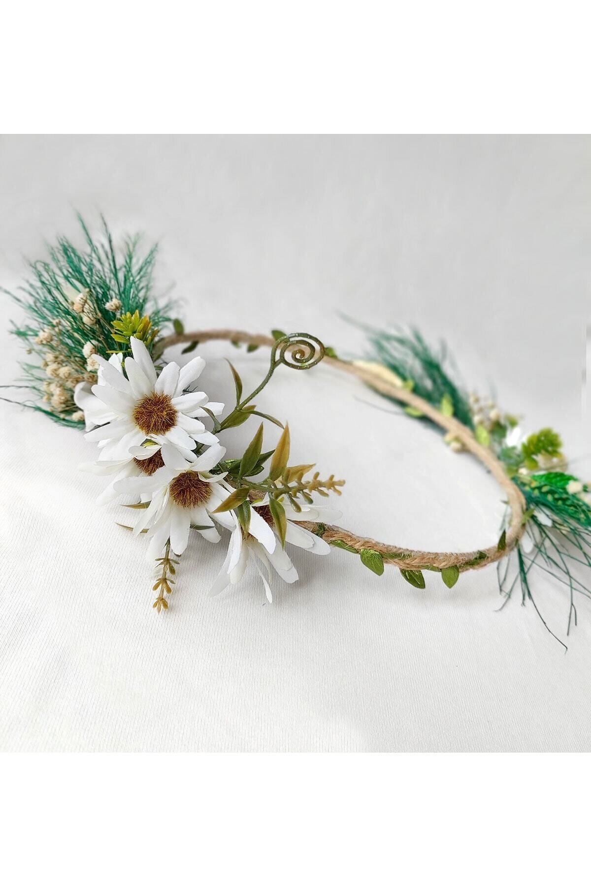 htk butik Çiçekli Taç, Anne Bebek Lohusa Tacı, Bebek Saç Bandı, Lohusa Seti, Yenidoğan Taç, Hastane Tacı fotoğrafı 7 (önizleme)