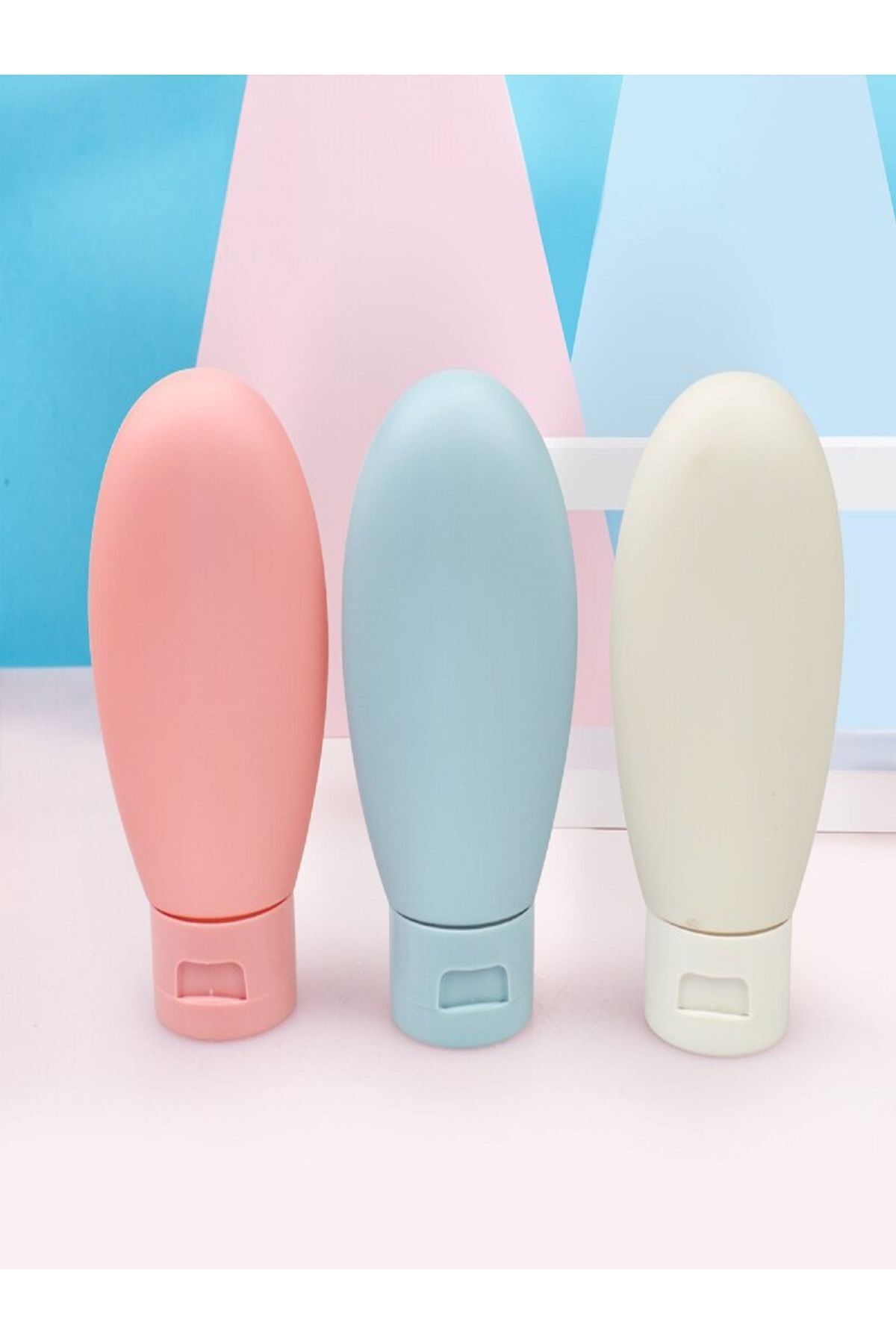 safestore-3 Pieces Multi-Purpose Travel Type Refillable Cream Shampoo Bottle Set Cream Box 3