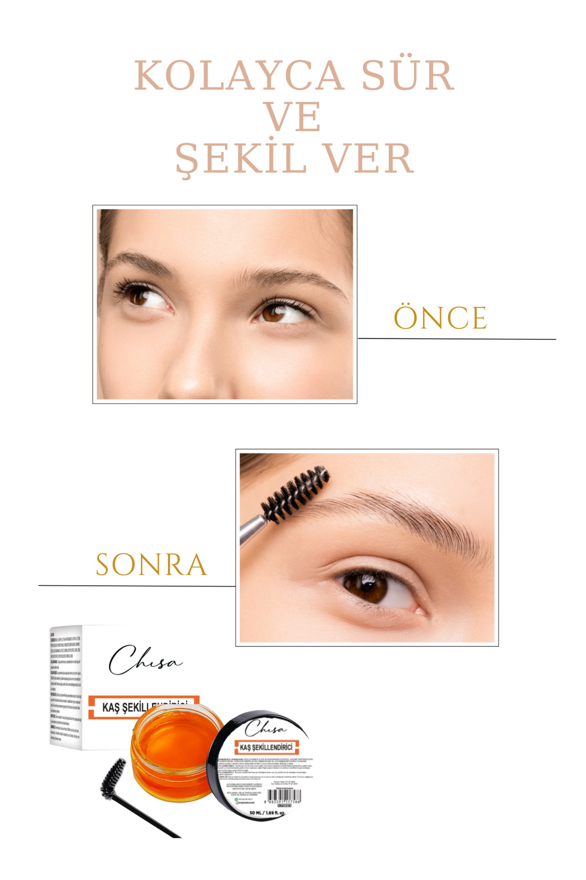 تثبیت کننده ابرو  نارنجی Chisa | 44 اورجینال - تصویر 3