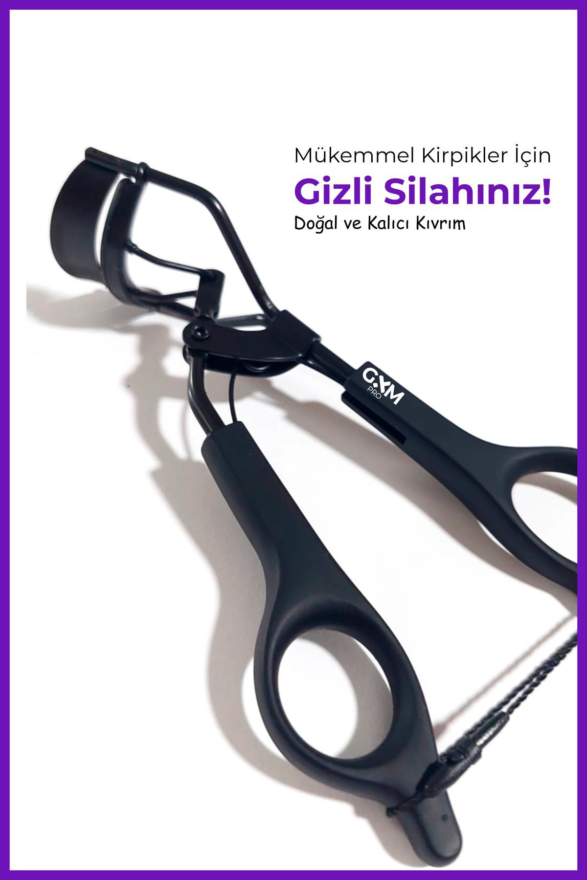 Siyah Kirpik Kıvırıcı - Black Eyelash Curler - Kirpik Kıvırma Taraklı - Kirpik Kıvırıcı uzun ömürlü — مشکی GXM2024-121 — تصویر 3 از 4