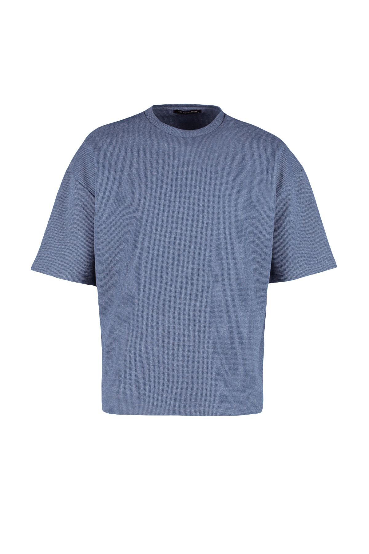 Kolekcia Trendyol-Indigo Oversize/Wide Cut Tričko s krátkym rukávom a textúrou Basic TMNSS22TS00049 7