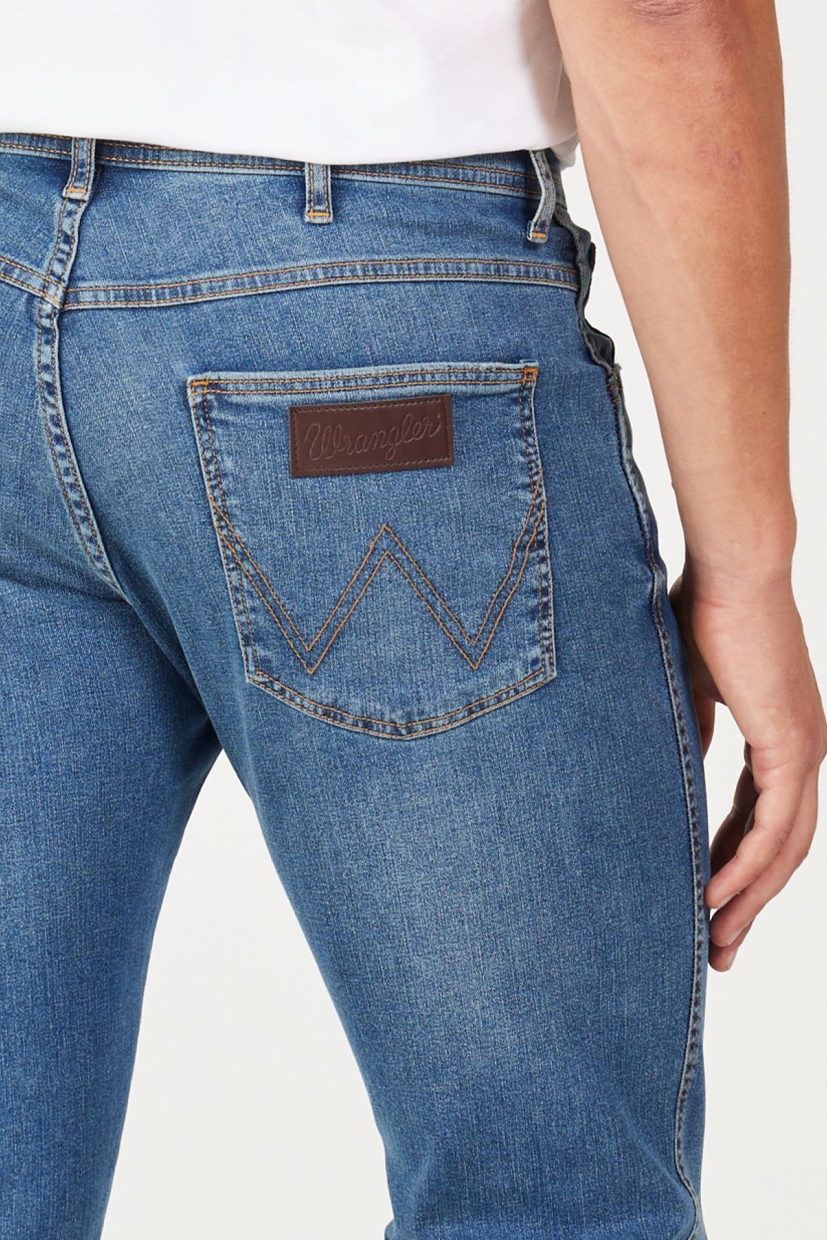 شلوار جین آبی مردانه آریزونا مستقیماً مناسب انعطاف پذیر Wrangler