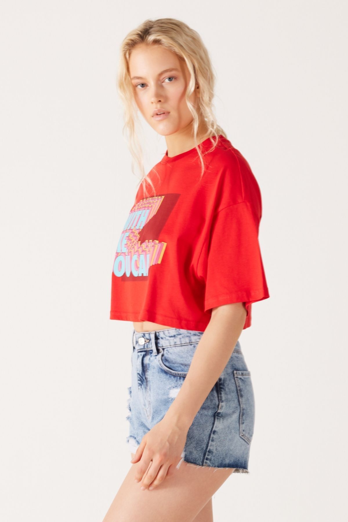 Regular Fit Normal Kesim Normal Bel Açık Mavi Jean Kot Şort - 3