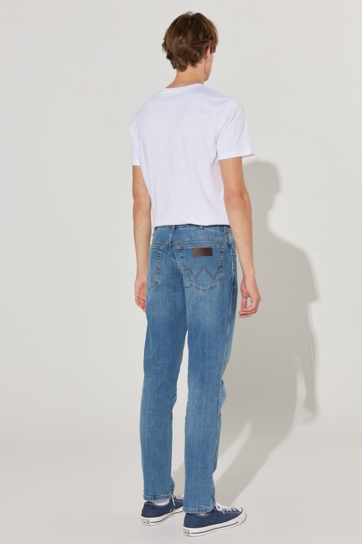 شلوار جین سبز مردانه تگزاس باریک و برش کمر آبی انعطاف پذیر Wrangler