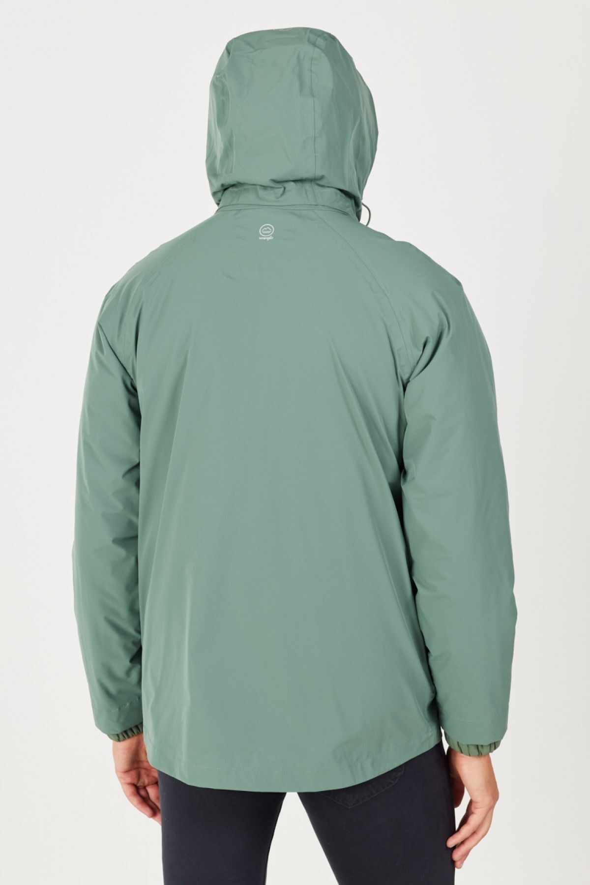 WRANGLER-All Terrain Gear Regular Fit Regular Cut Hooded Waterproof 3in1 Męski Zielony Płaszcz Przeciwdeszczowy 5