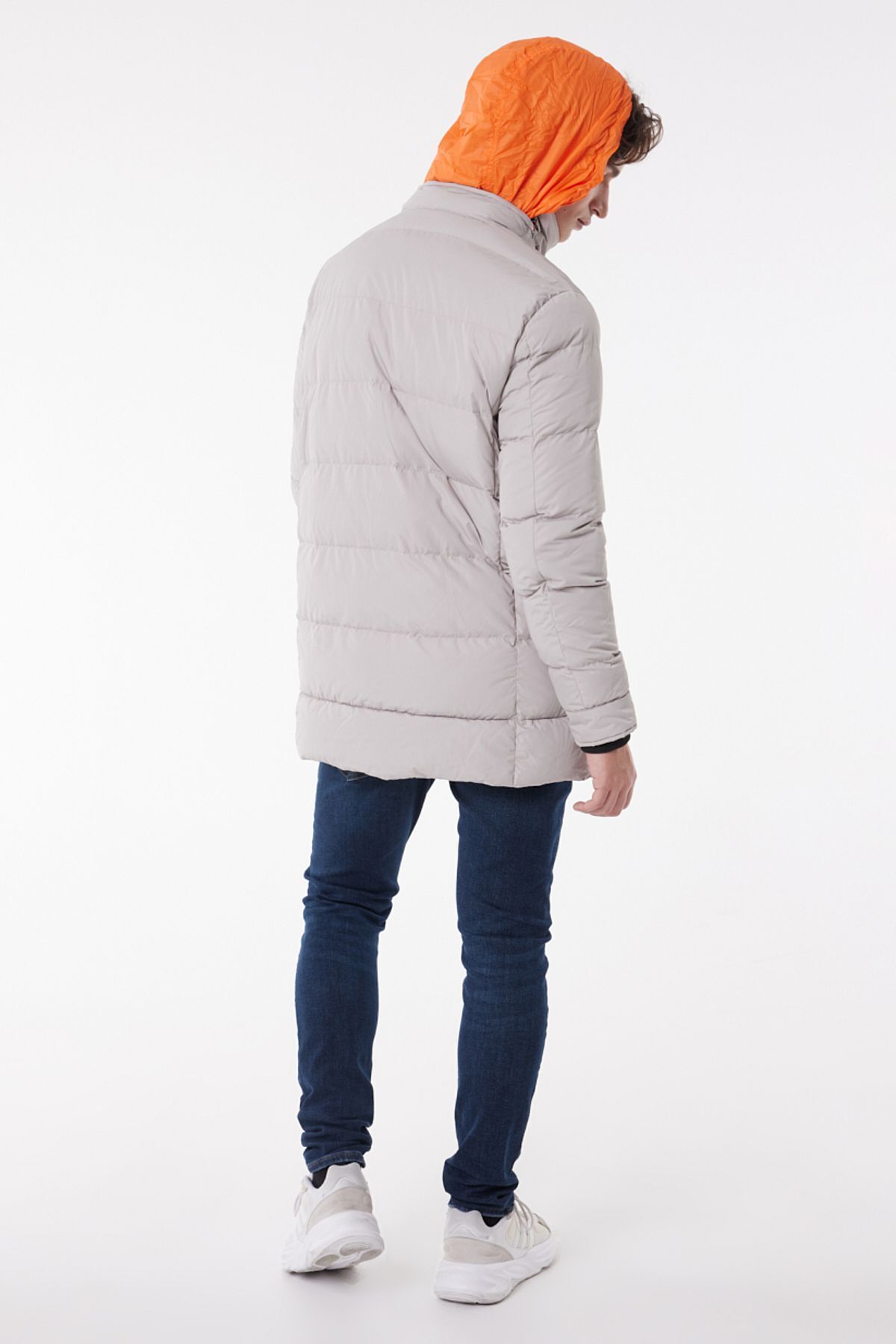 Lee-Standardní střih Regular Cut Stand Collar Off White Puffer Jacket 7
