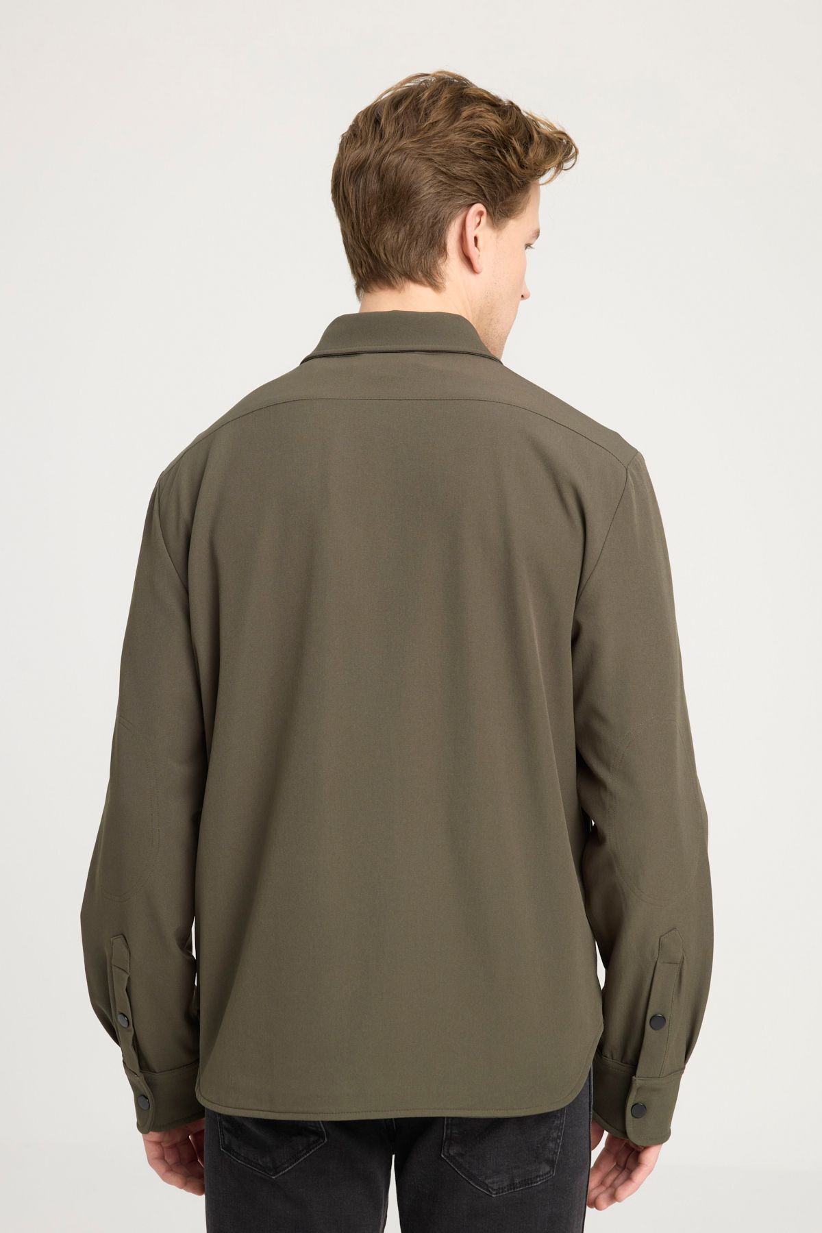پیراهن / بلوز دکمه دار سبز مردانه ژاکت خاکی برش گاه به مناسب Wrangler