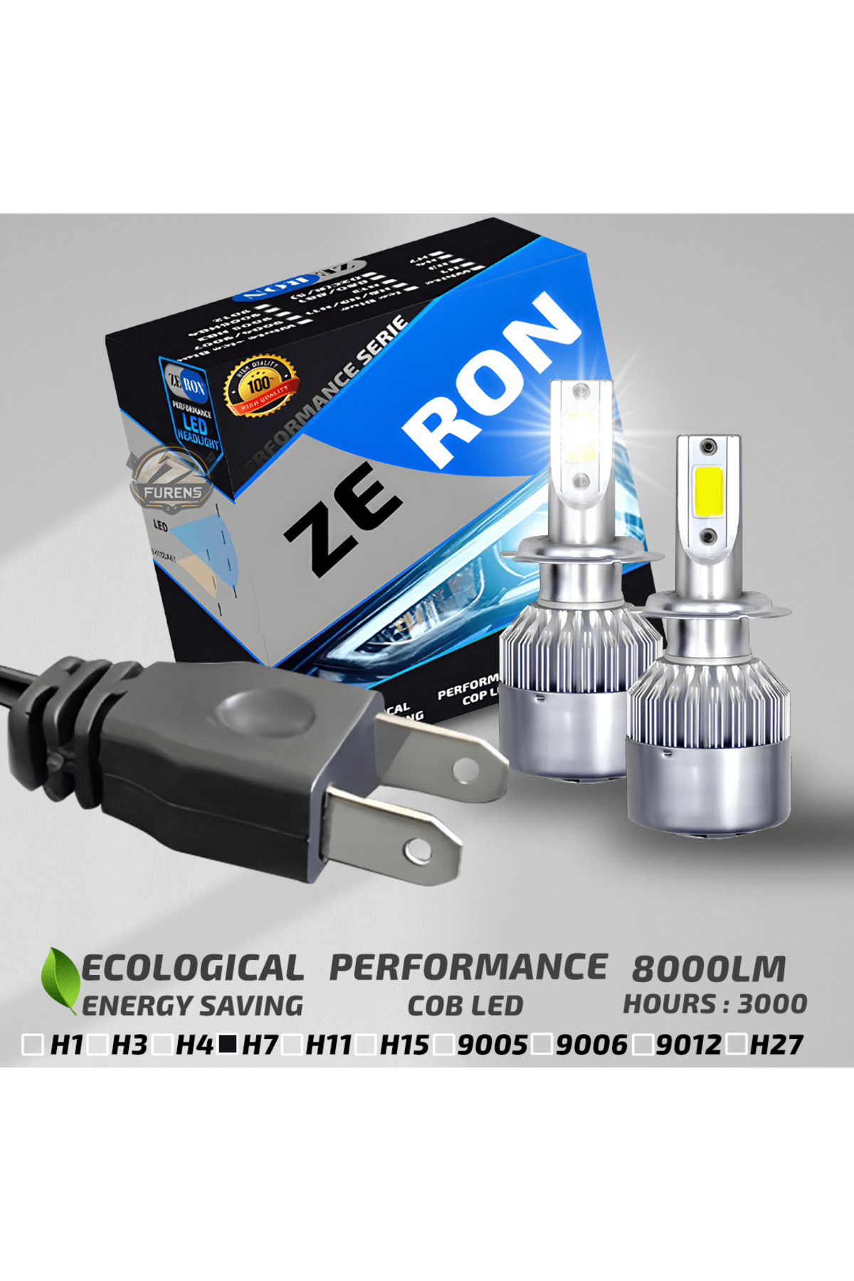 Furens Renault Symbol 2013-2021 Uzun Far Uyumlu Şimşek Etkili Led