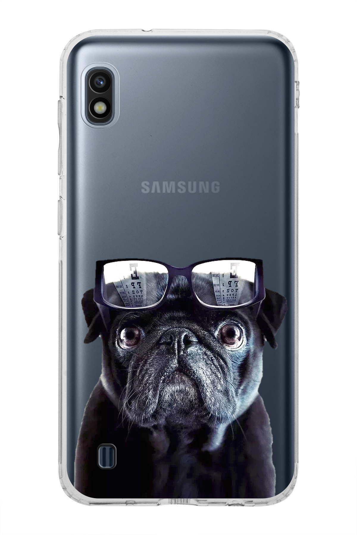 Samsung Galaxy A10 ile Uyumlu Köpek 3 Kamera Korumalı Şeffaf Kılıf
