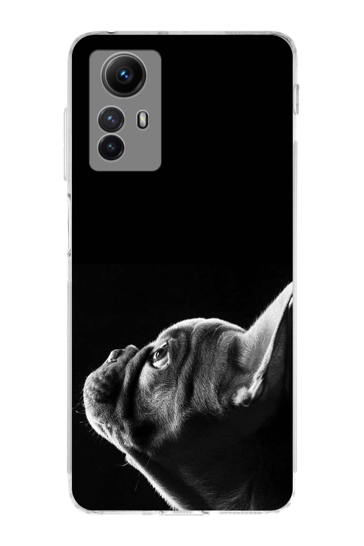 Xiaomi Redmi Note 12S ile Uyumlu Köpek 1 Kamera Korumalı Şeffaf Kılıf