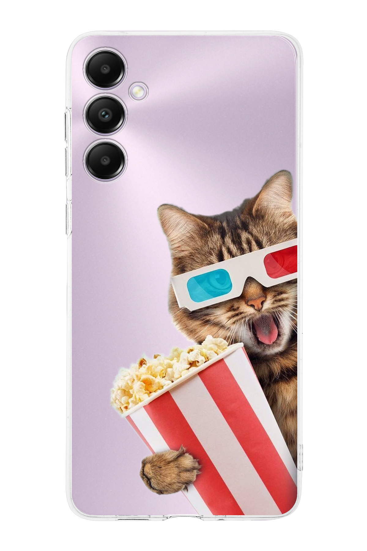 Samsung Galaxy A05S ile Uyumlu Kedi 1 Kamera Korumalı Şeffaf Kılıf