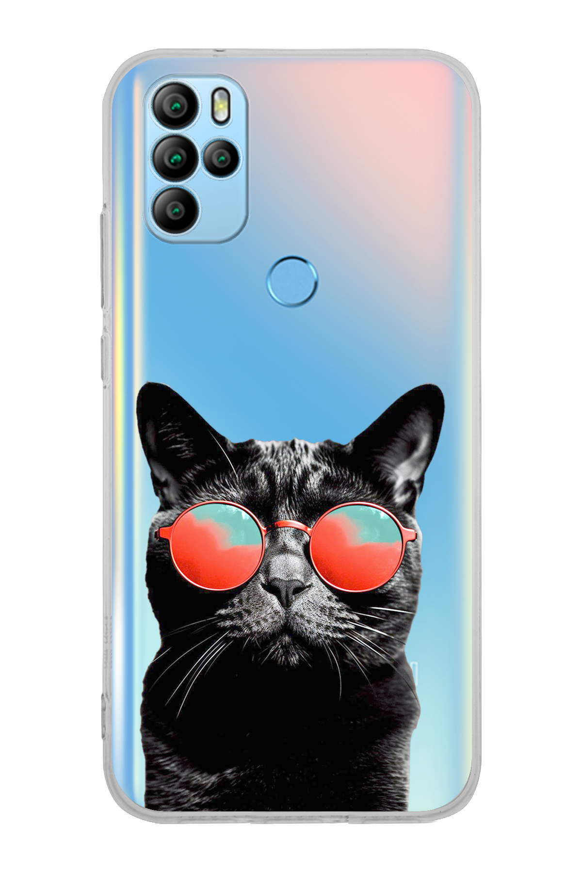 General Mobile GM 21 Pro ile Uyumlu Kedi 3 Kamera Korumalı Şeffaf Kılıf