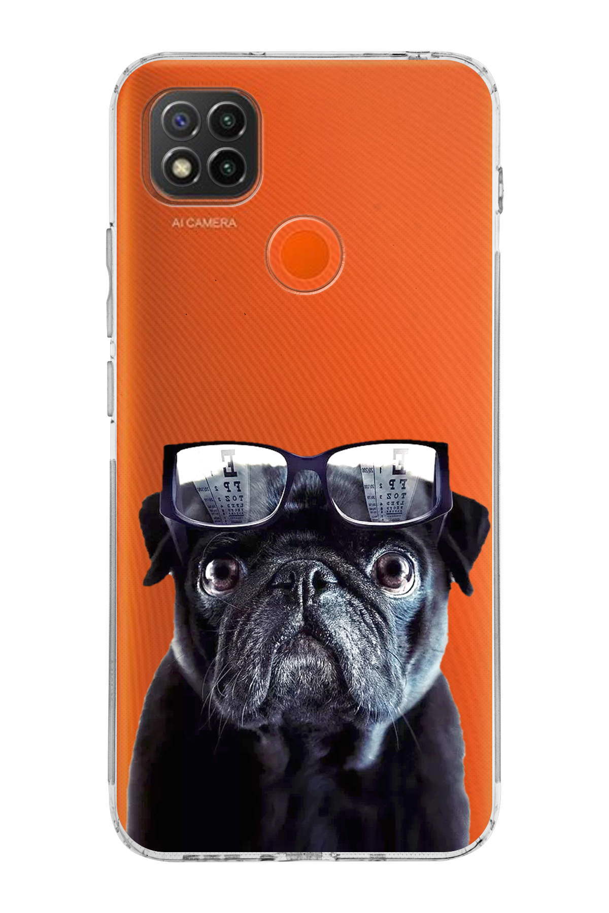 Redmi 9c ile Uyumlu Köpek 3 Kamera Korumalı Şeffaf Kılıf