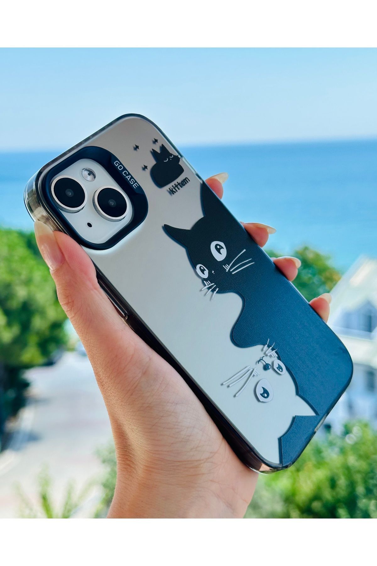 Go Aksesuar-حافظة من السيليكون المعدني الكهربائي المتوافق مع هاتف Iphone 14 Plus و15 Plus ولا تترك بصمات الأصابع 3