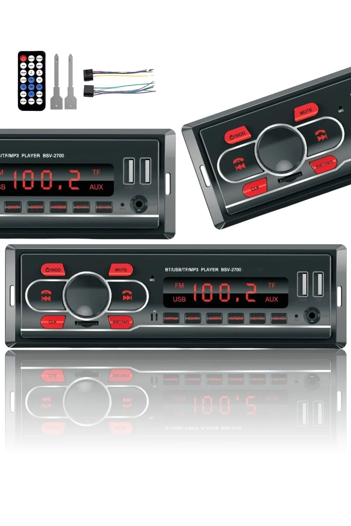 goldixpir 101  4x50 Bluetooth Oto Teyip Araba Teyibi  Bluetooth Usb Sd  İso Söket Teyp