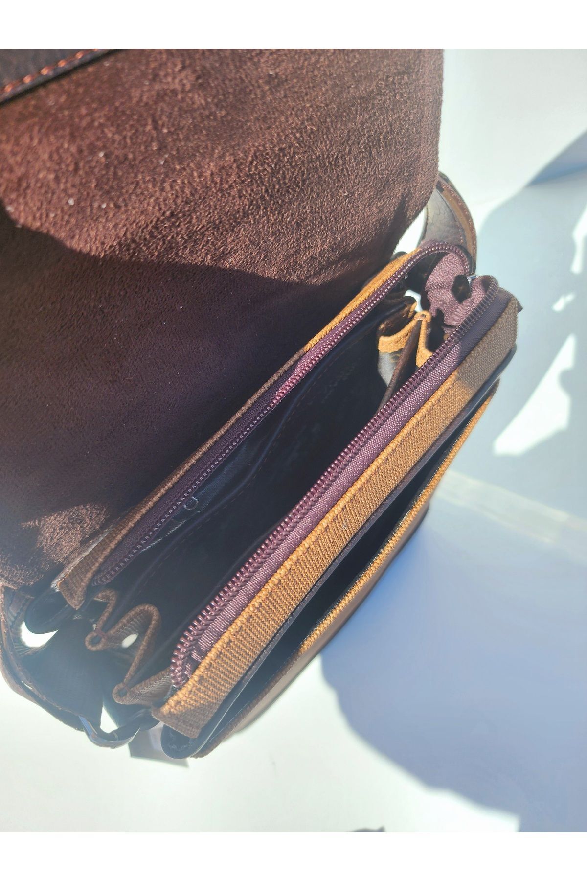 West Polo Çanta  WEST POLO ERKEK A KALİTE 1 . SINIF İŞÇİLİK KANVAS-SUNİ DERİ ( 5 GÖZLÜ ) CROSSBODY ( ÇAPRAZ ) ÇANTA - Görsel 4