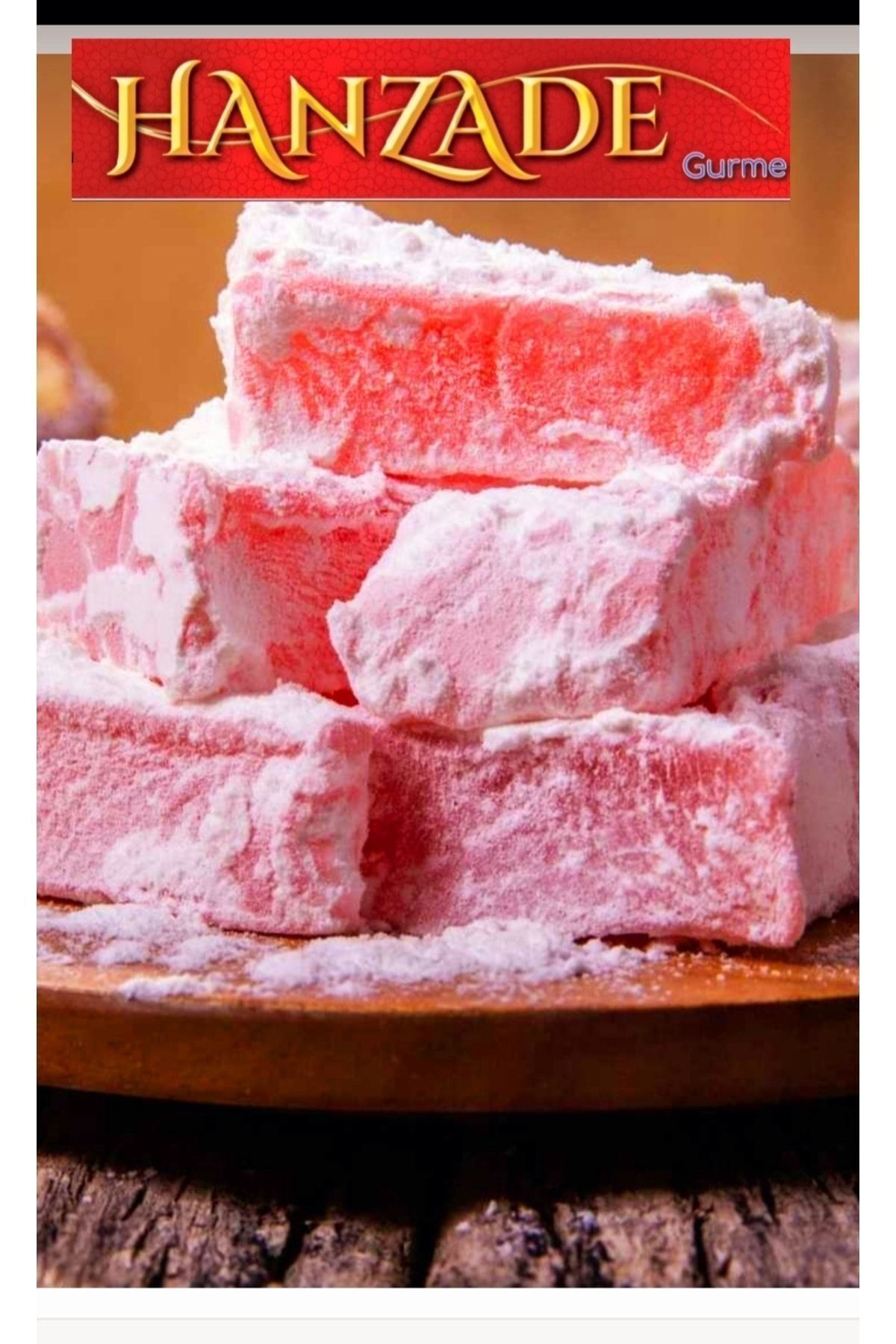 HANZADE GURME Bisküvilik Gül Afyon Lokumu 1 Kg