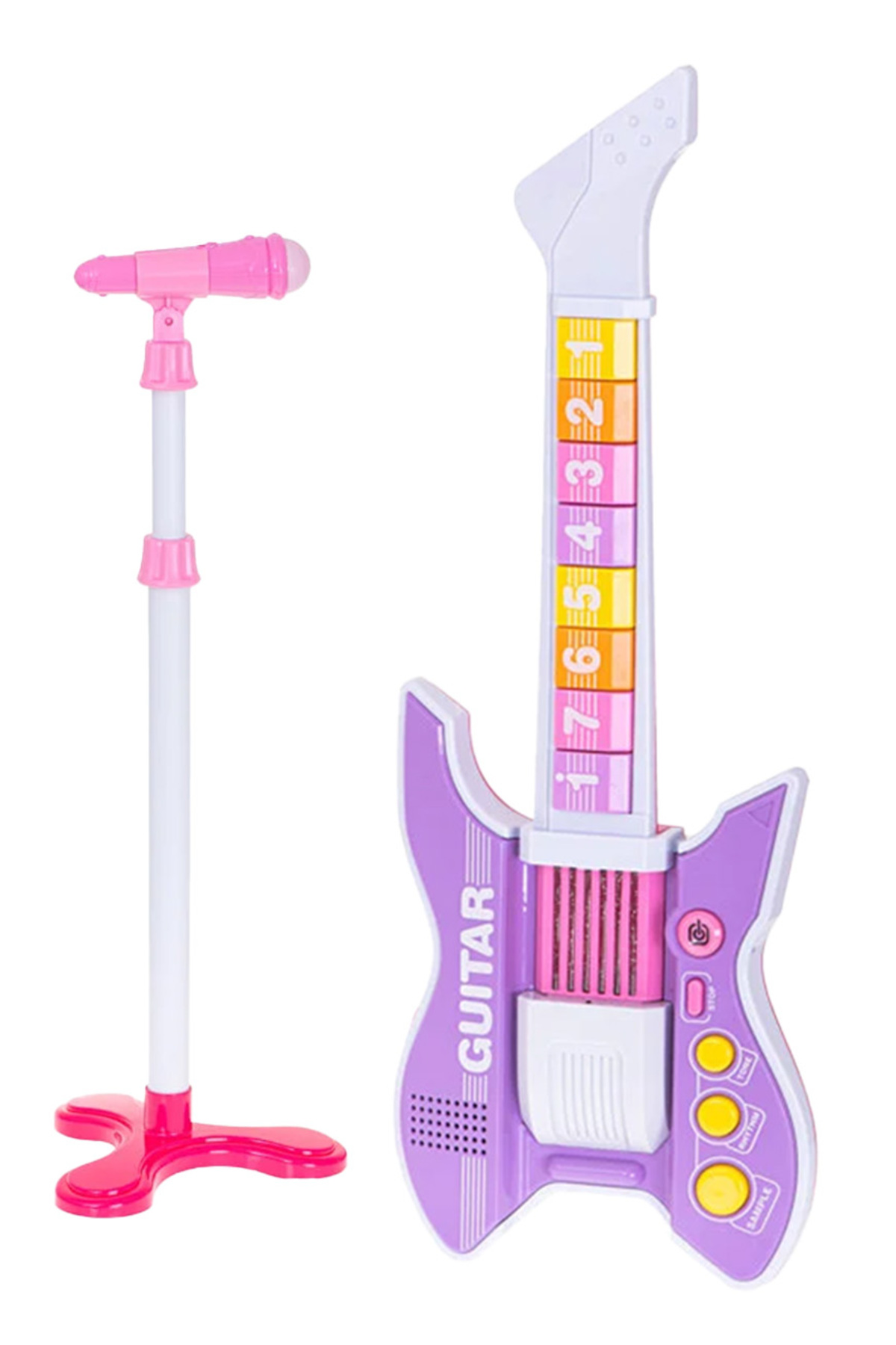 rennes RG-35PK Mikrofonlu Tuşlu Çocuk Elektro Oyuncak Gitar (Mikrofon Standı ve Askı Dahil)