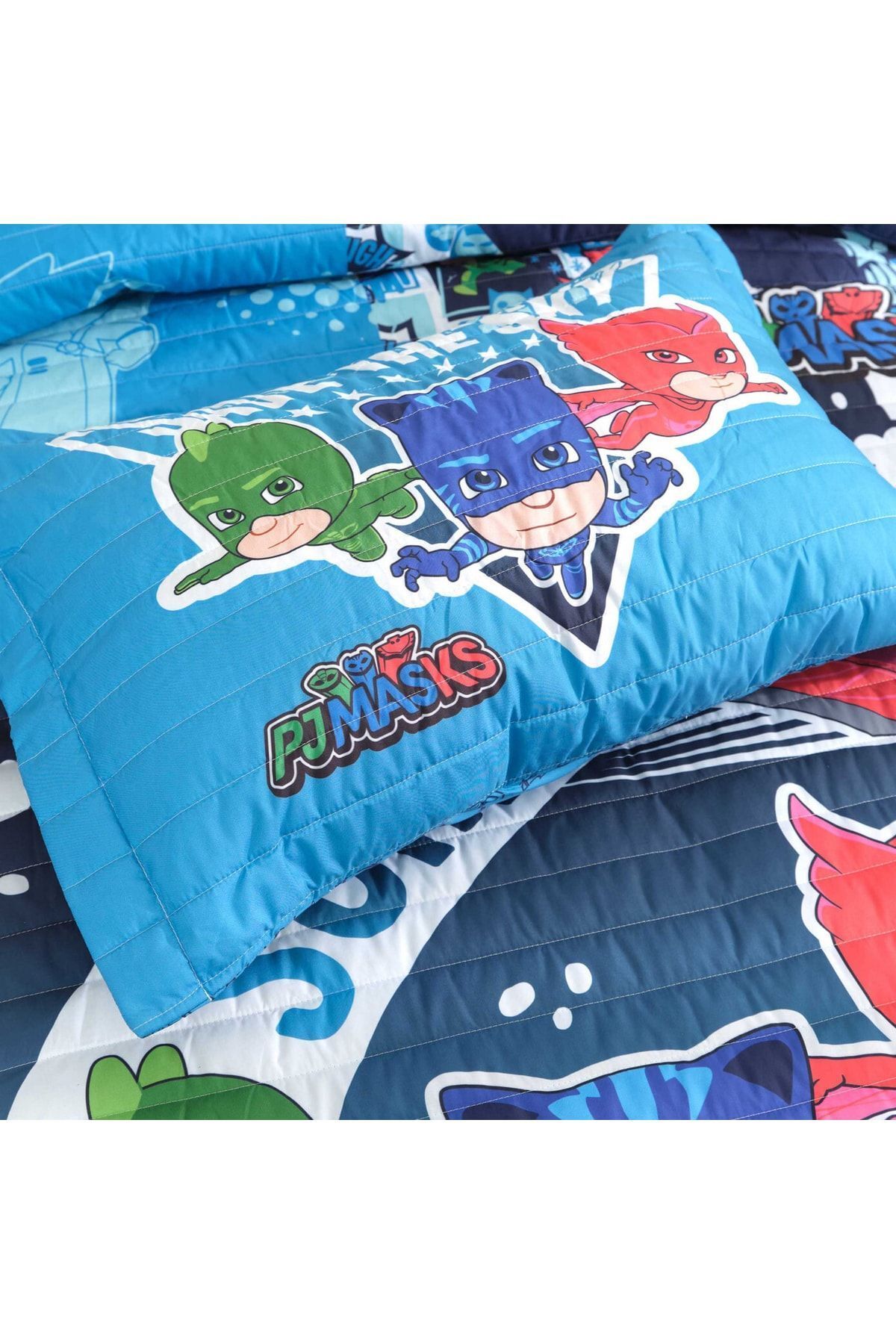 PJMASKS-Pj Masks By Save The Sky Blue Single Bedspread 3