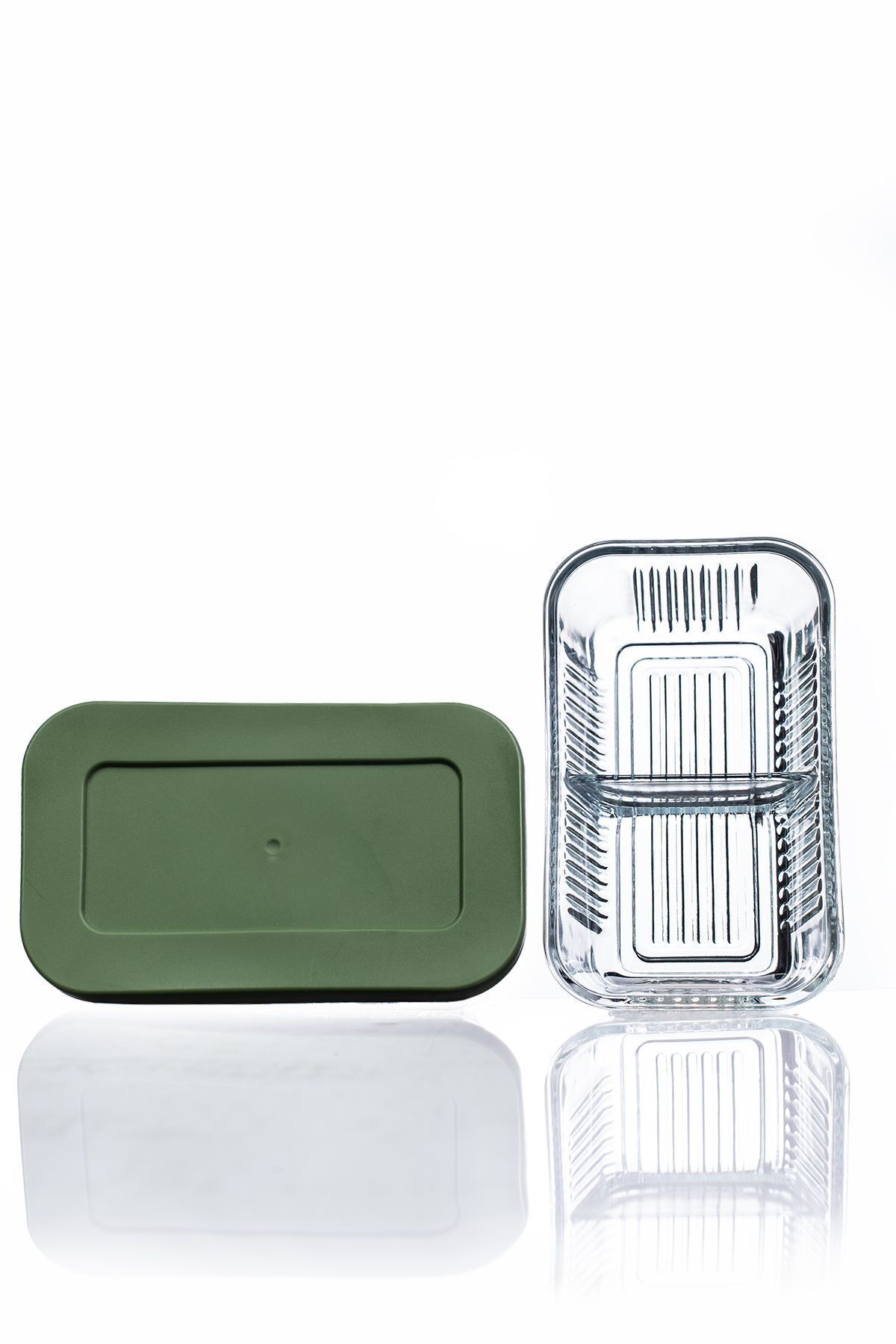 Fhilli-Frigo 2 Compartments - Breakfast Butter, Glass Storage Container with Leak Proof Lid 2