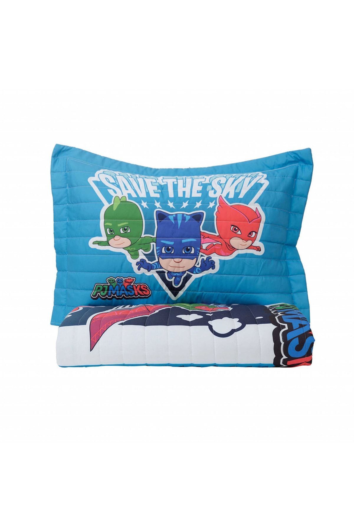 PJMASKS-Pj Masks By Save The Sky Blue Single Bedspread 4