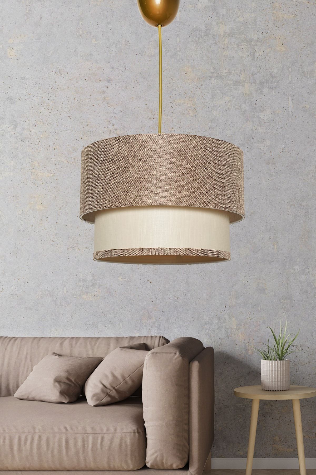 Tubol Single Pendant Wicker CreamMdrn-45