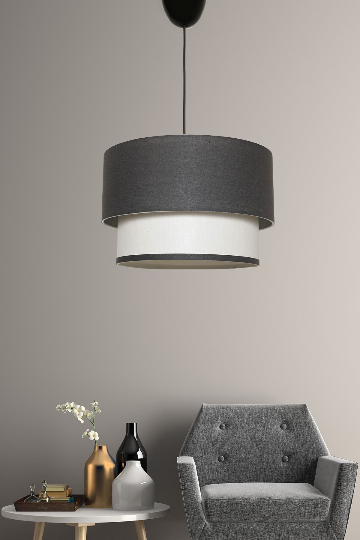 Tubol Single Pendant Anthracite WhiteMdrn-45