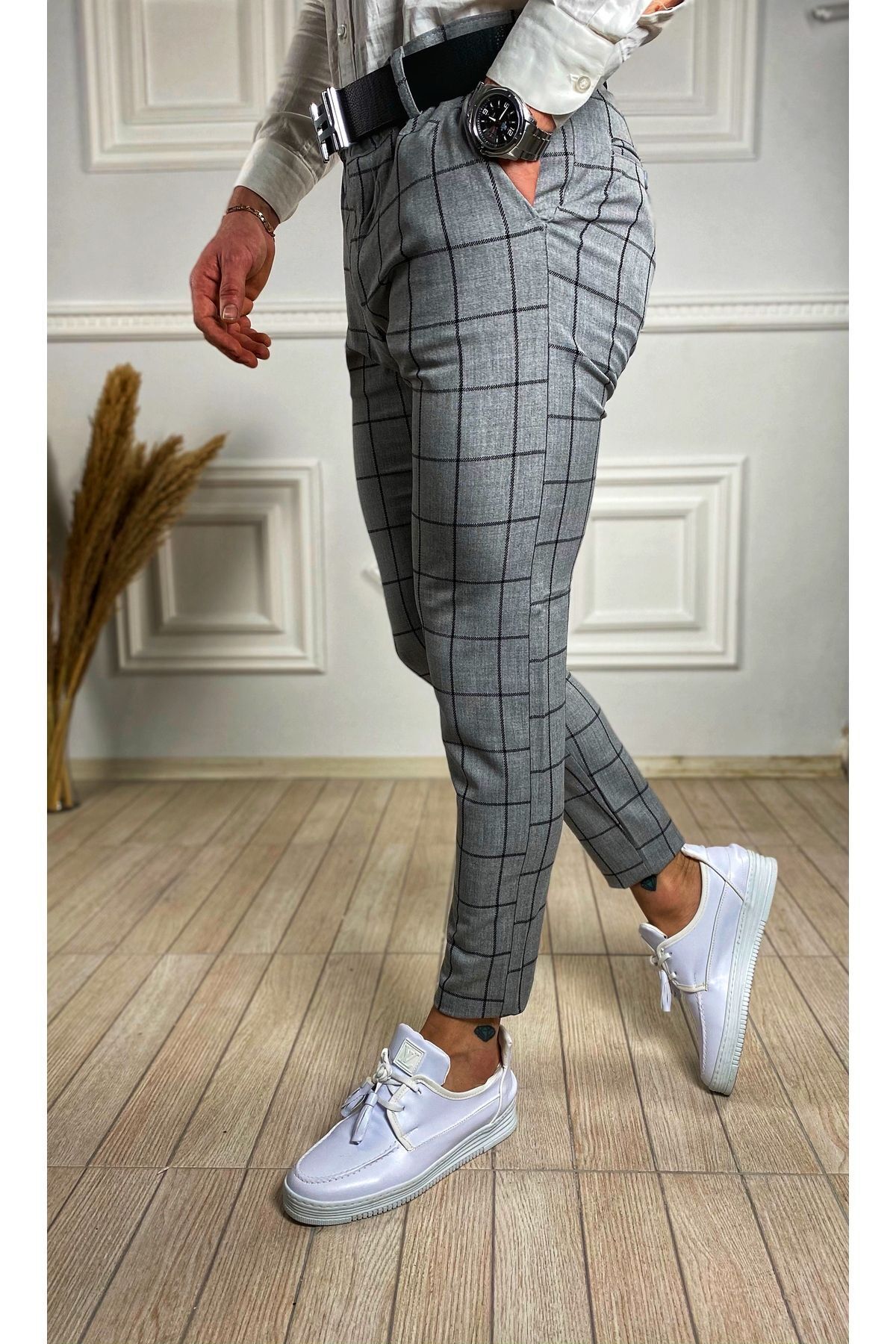 Pantalon carreaux homme bershka online