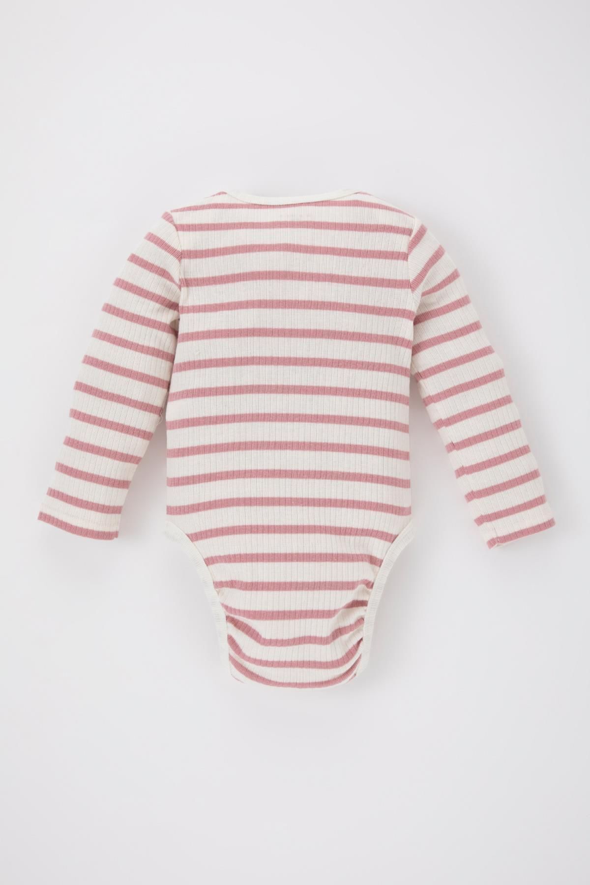 DeFacto-Gestreifter Cord-Body für Neugeborene Mädchen - Lange Ärmel, Umschlagkragen B5714a523au 8
