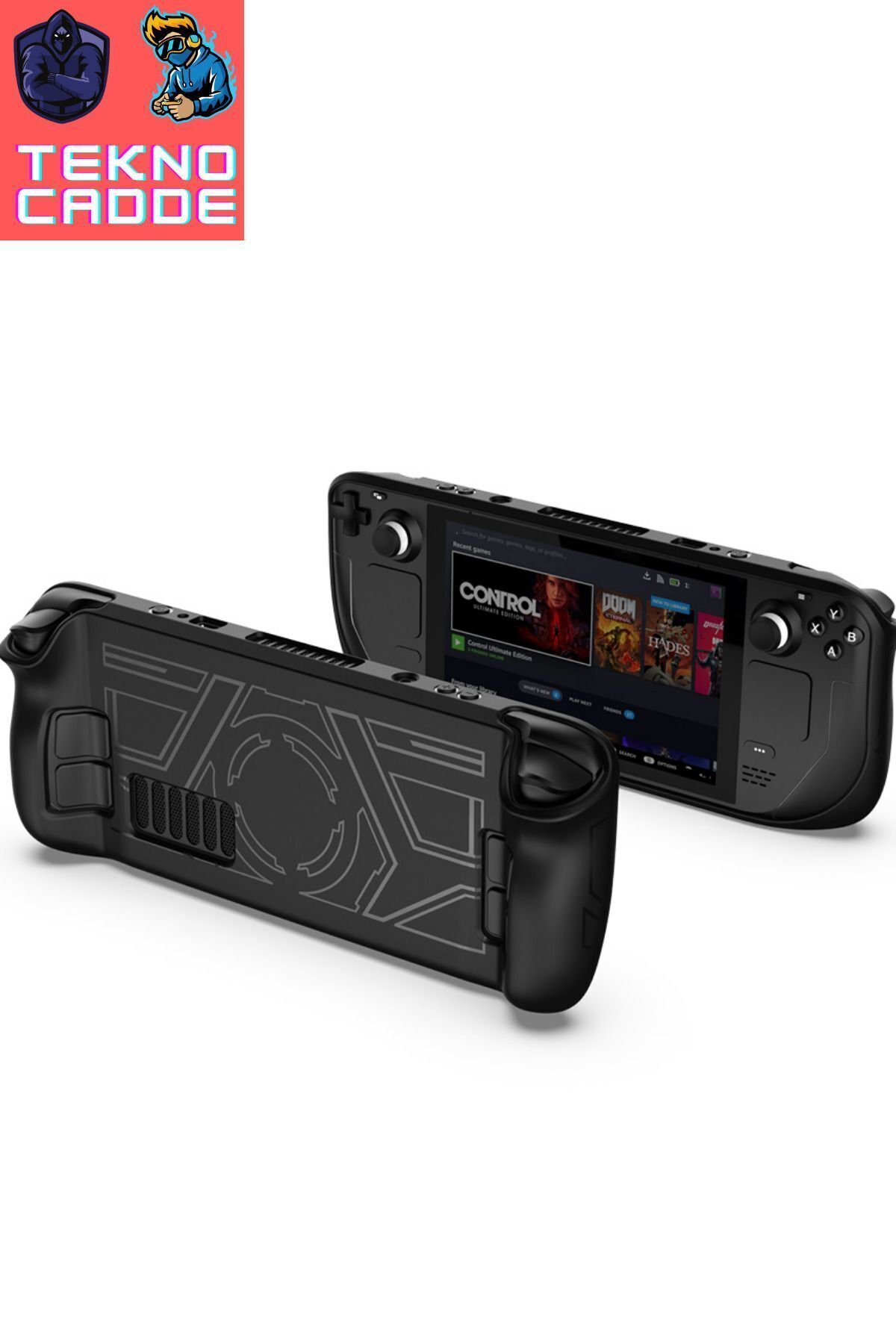 TY-2830 El Tutucu Grip Tasarım UyumluTPU STEAM DECK Silikon Koruyucu Kılıf 3