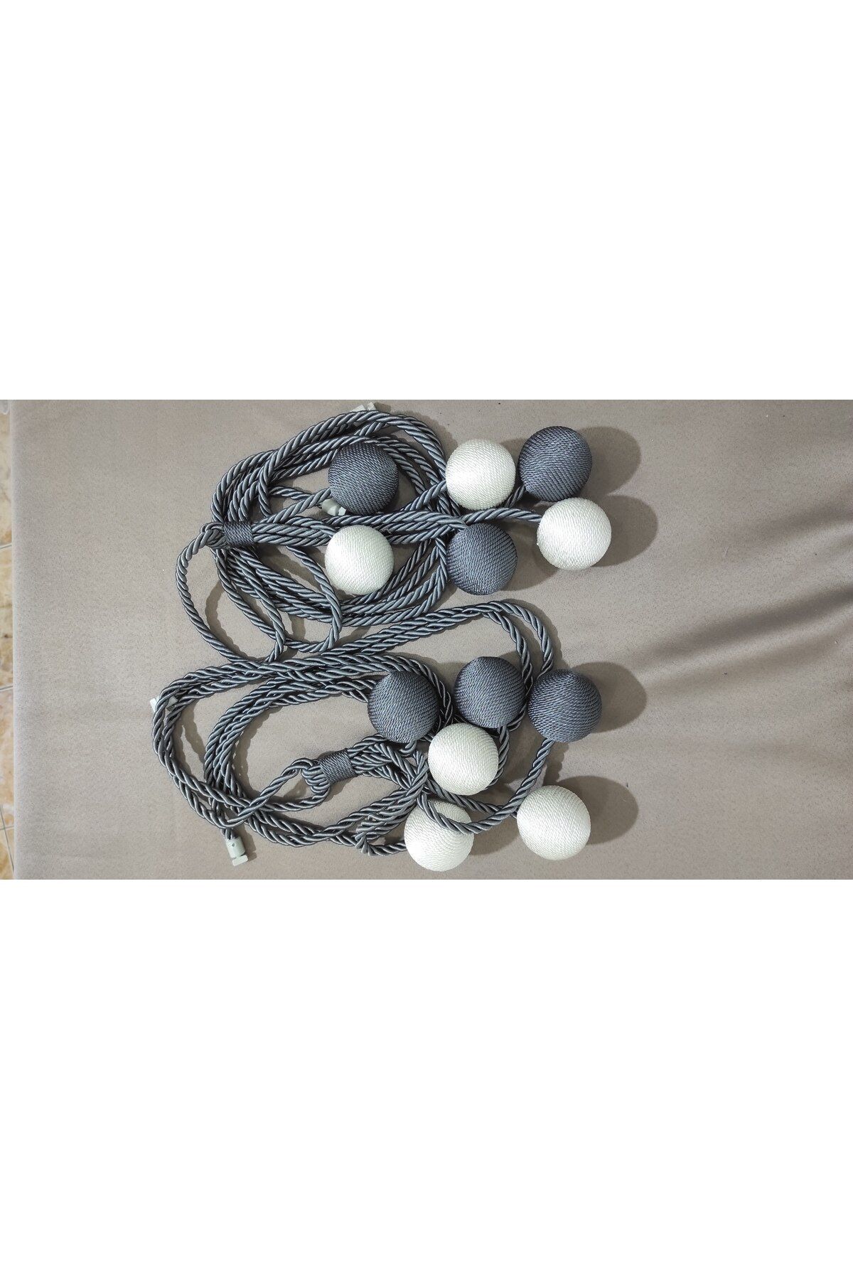 Luxury 6 Ball Backdrop Or Tulle Curtain Tying Accessory Apparatus Attach to Cornice 2 Pieces