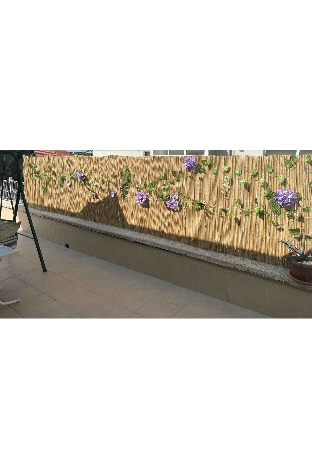 Doğal Kamış Hasır Çit 1 X5 Metre Balkon Çiti, Hasır Bambu Çit, Bahçe Çiti Ve Gölgelik 5