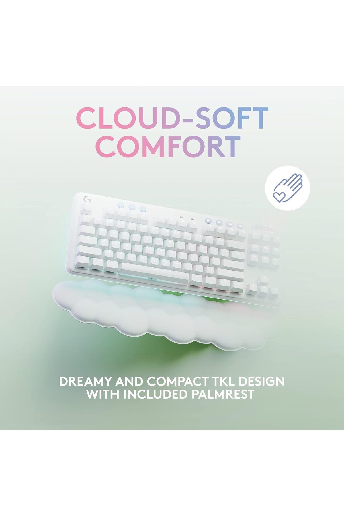 logitech-G G715 Wireless Mechanical Gaming Keyboard with Tactile Switches (GX Brown) White Mist 2