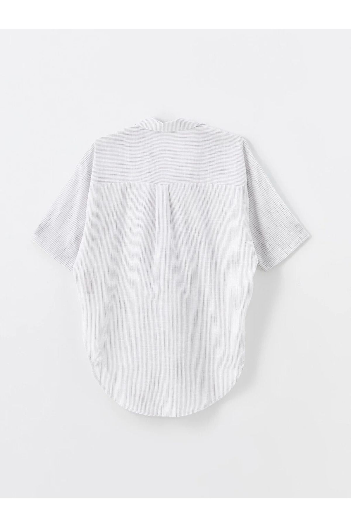 LCWAIKIKI Classic Gömlek Yaka Çizgili Oversize Kadın Kimono
