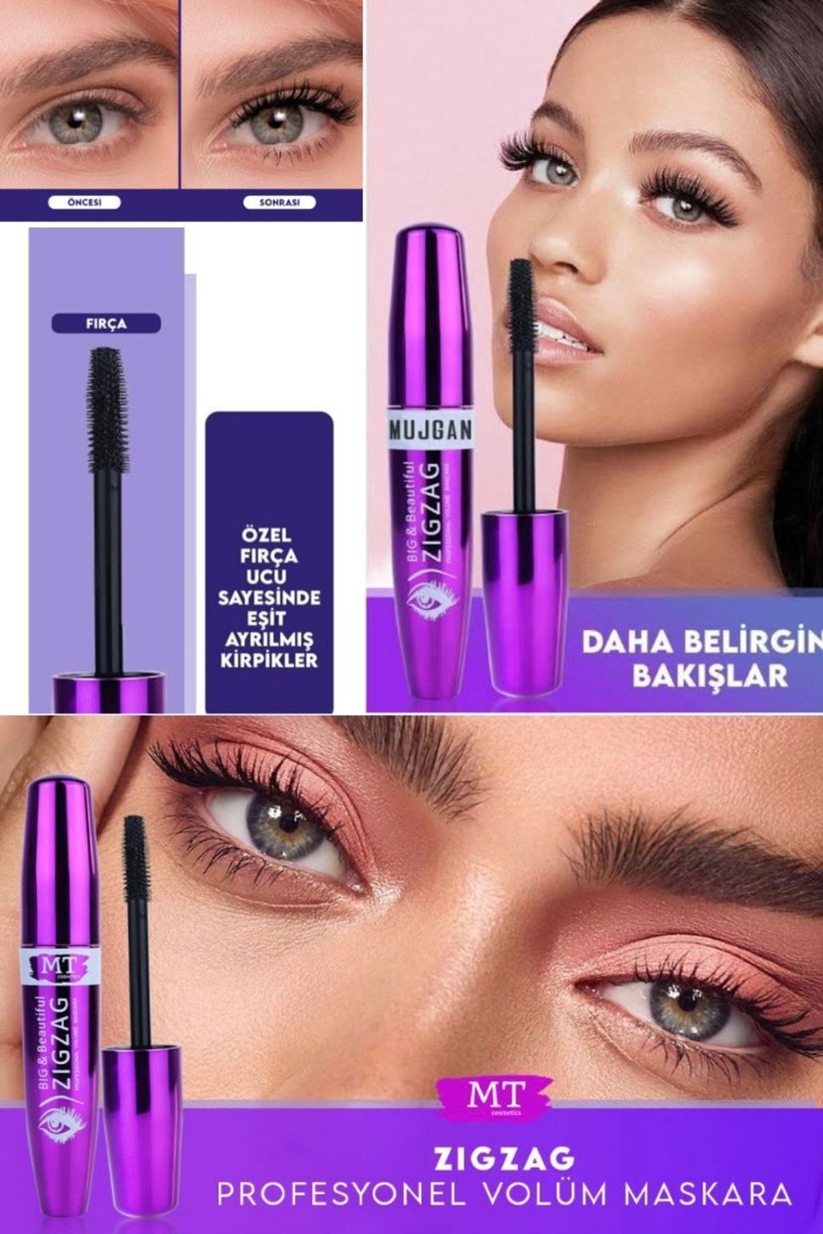 Utelips-Extra Volume Adding Zigzag Mascara Attractive Dense Mascara Zigzag Feature Lasting Non-Flowing Stylish 4