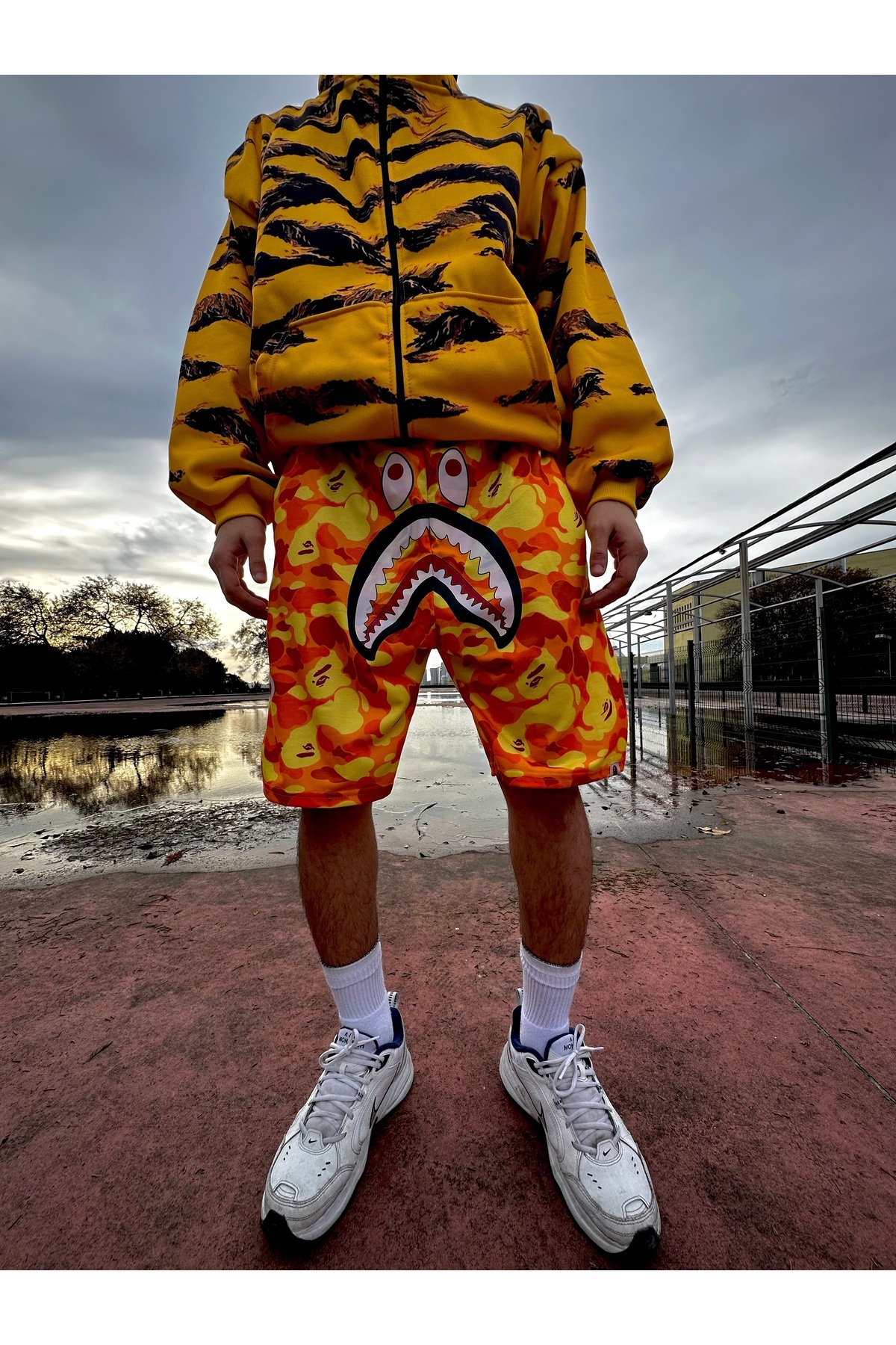 Leox Wear Bape Baskılı Günlük Unisex Şort - Fiyatı, Yorumları