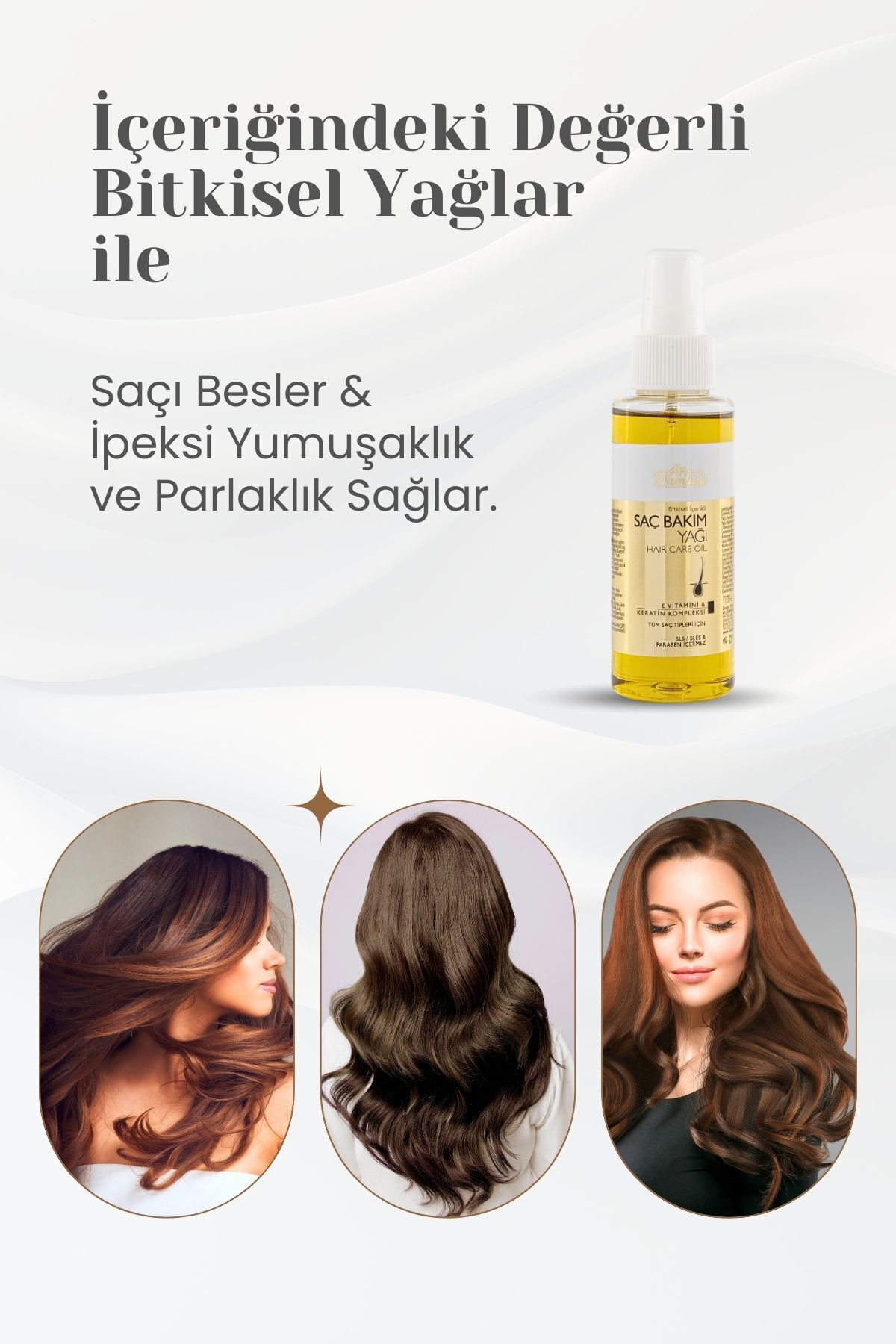 BİTKİSEL İÇERİKLİ SAÇ BAKIM YAĞI (Tüm Saç Tipleri İçin) — F8681128091990 — تصویر 5 از 6