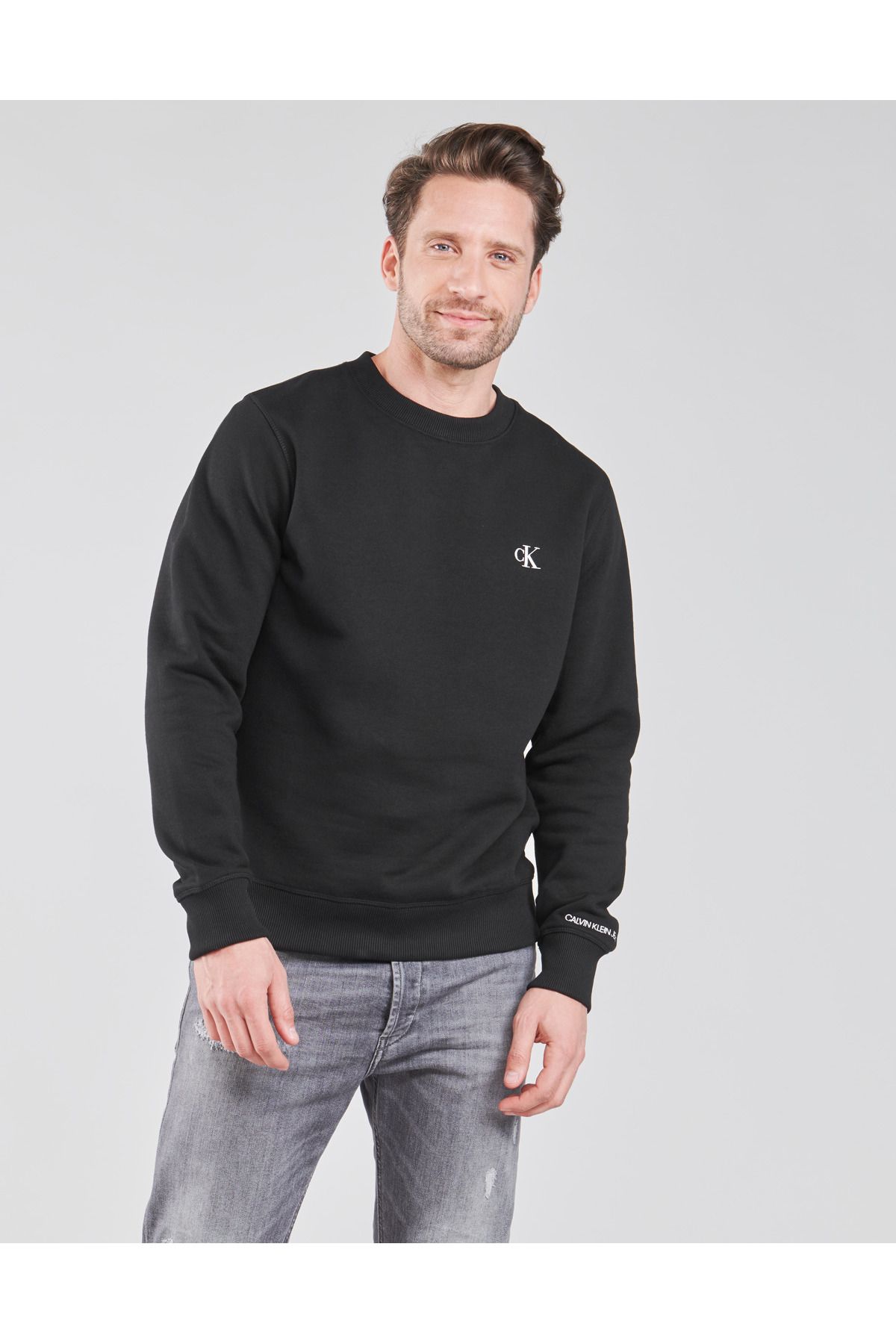 سویشرت مشکی مردانه پیراهن سیاه پوست اورجینال Calvin Klein