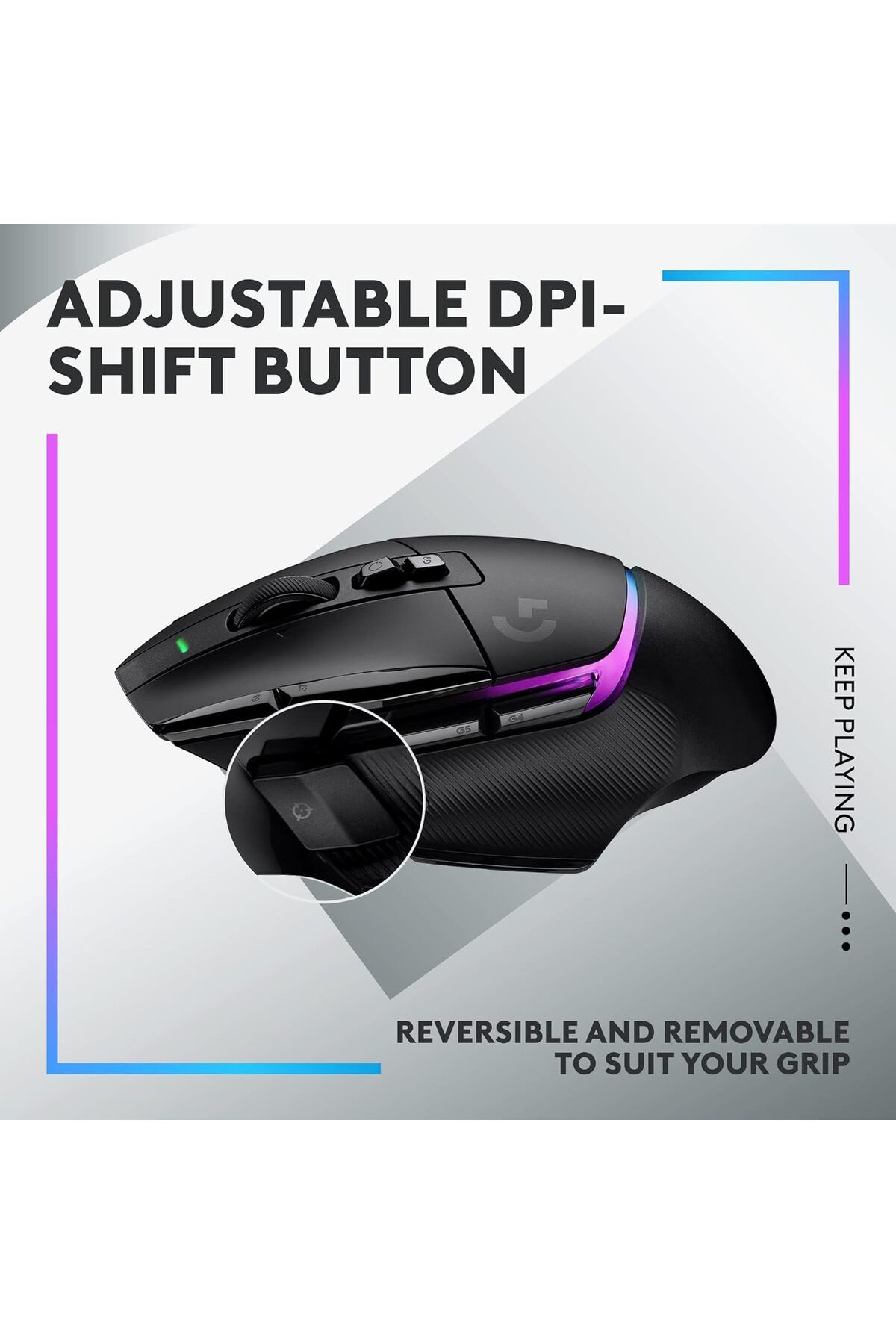 logitech-G502 X PLUS LIGHTSPEED Wireless RGB Gaming Mouse -with LIGHTFORCE hybrid switches - Black 5