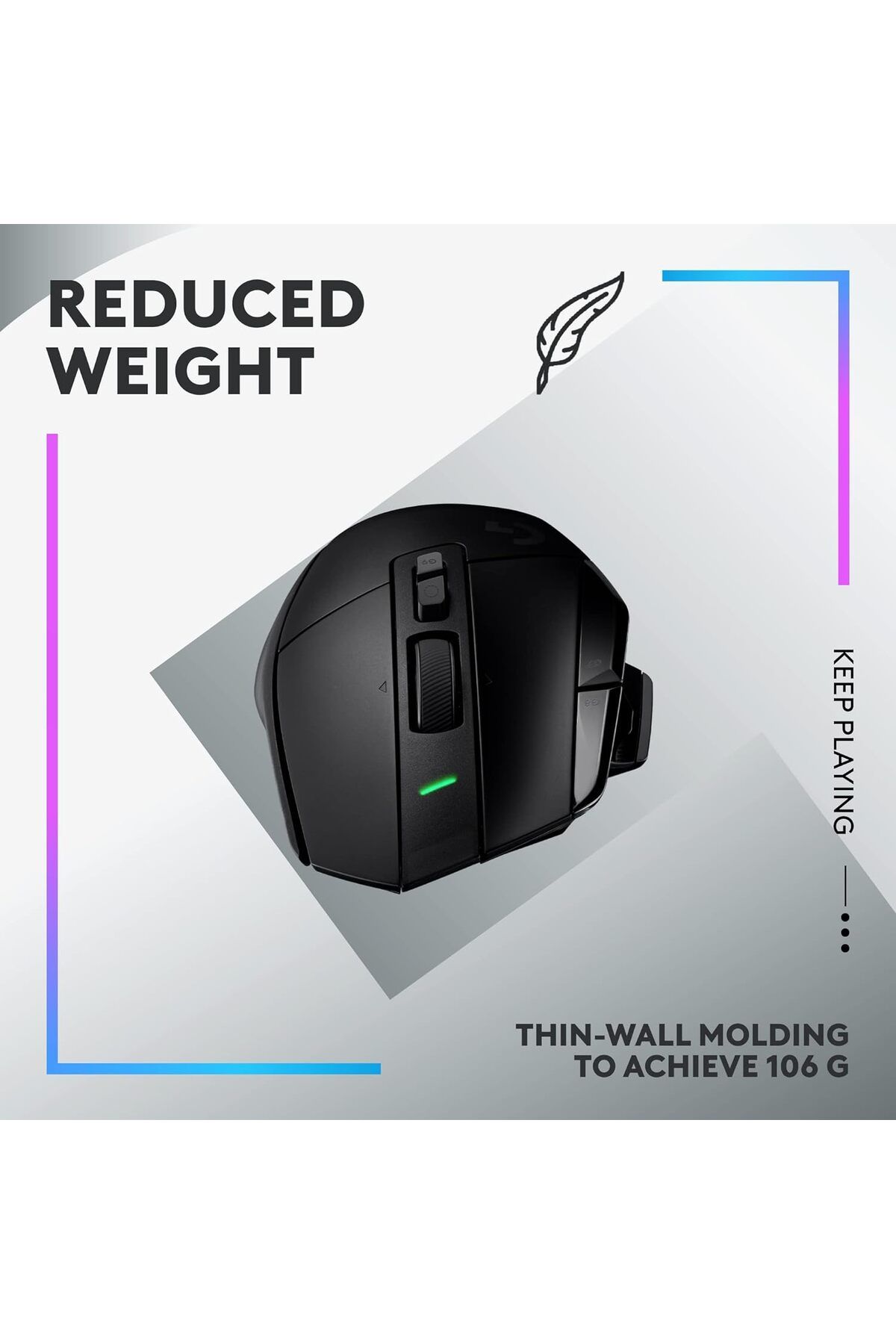 logitech-G502 X PLUS LIGHTSPEED Wireless RGB Gaming Mouse -with LIGHTFORCE hybrid switches - Black 7