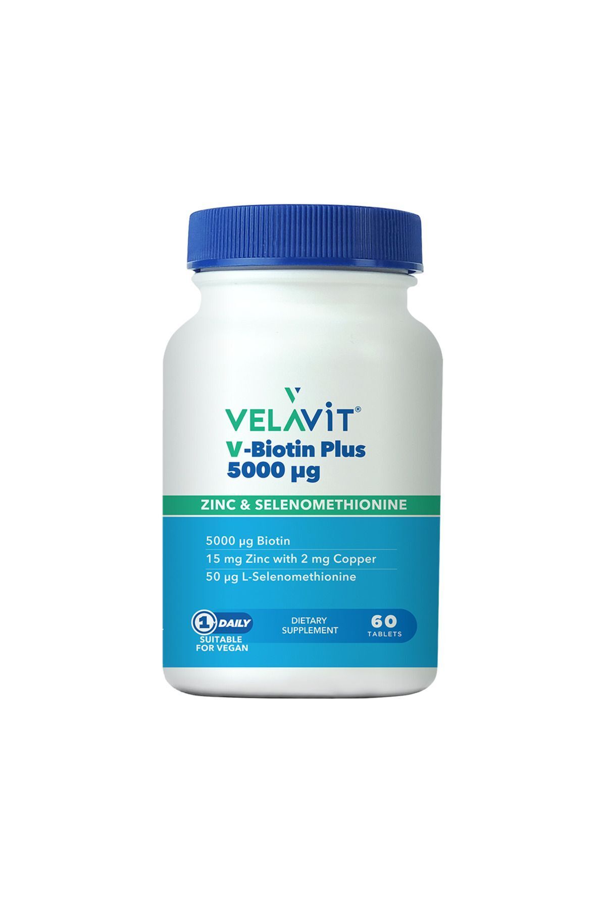 V-Biotin Plus 5000mcg Takviye Edici Gıda 60 Tablet