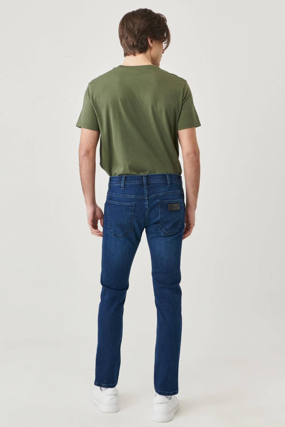 شلوار جین آبی مردانه پنبه ای اسکینی Wrangler