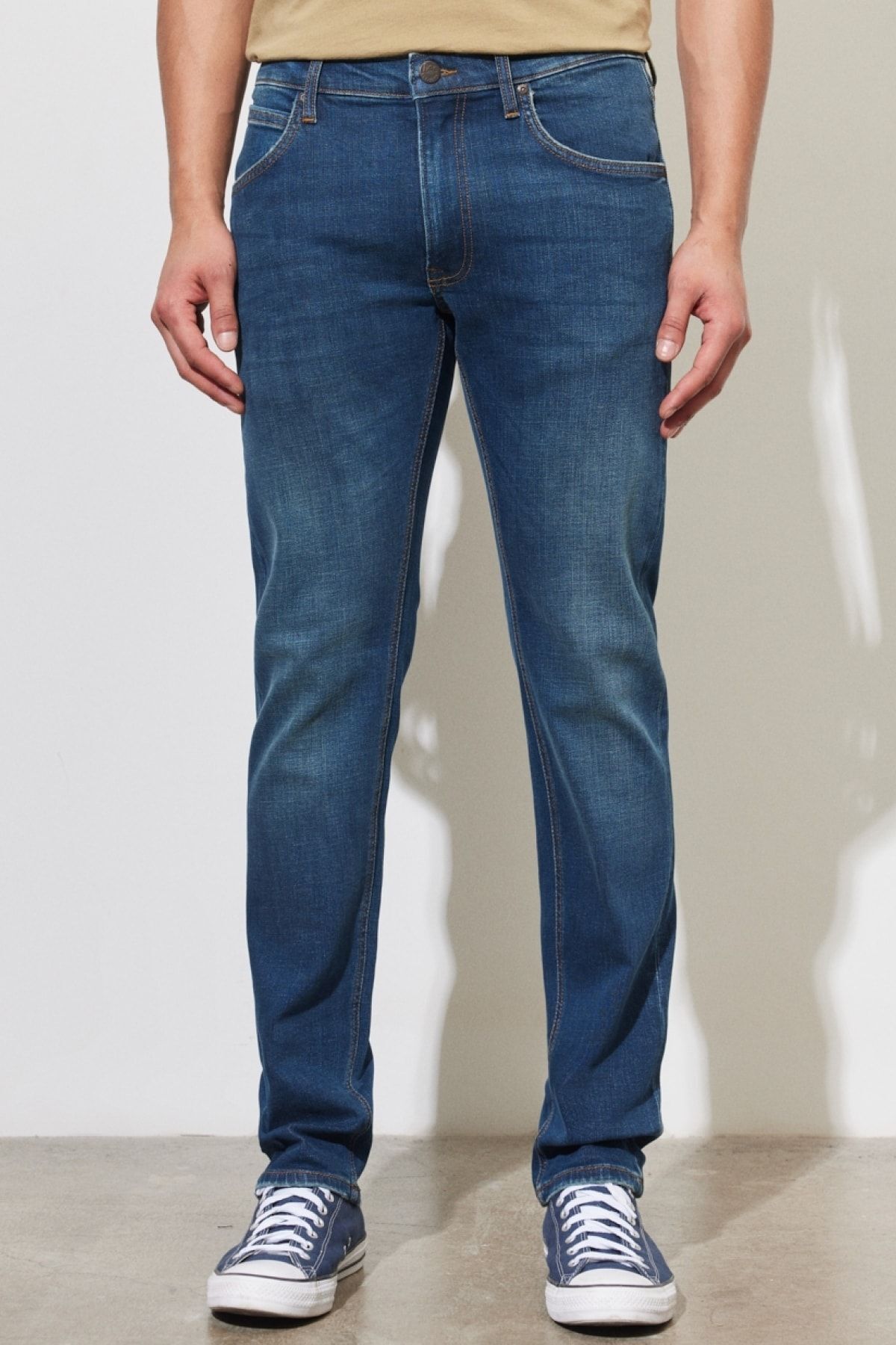 daren straight fit normale taille bleue jean kot