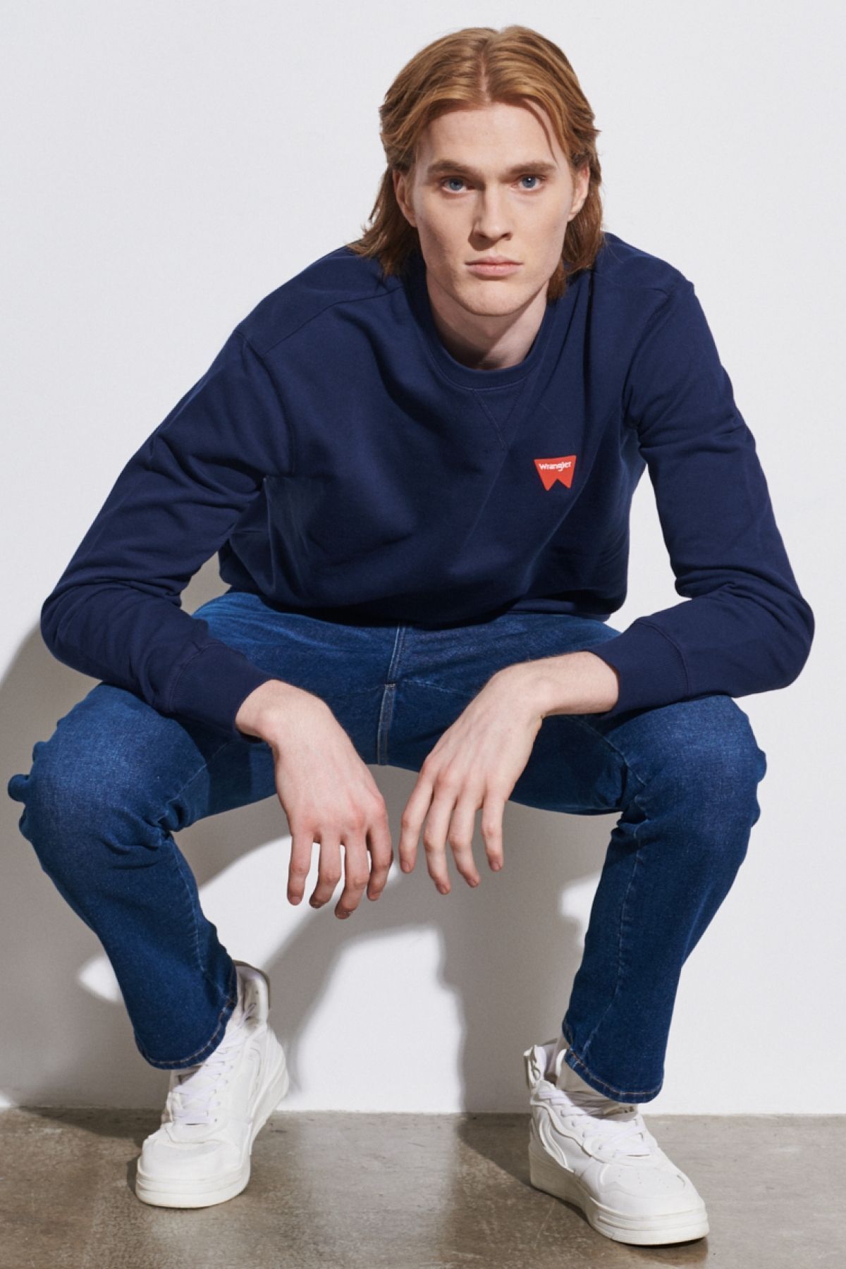 شلوار جین آبی مردانه تگزاس باریک و انعطاف پذیر کمر معمولی Wrangler