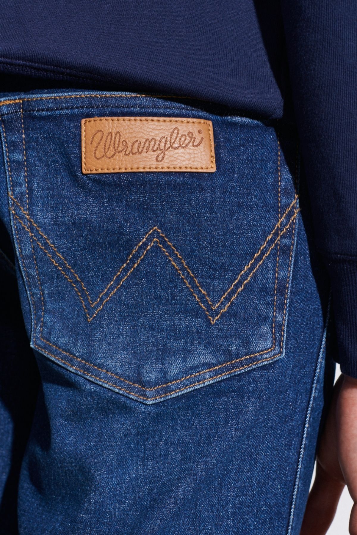 شلوار جین آبی مردانه تگزاس باریک و انعطاف پذیر کمر معمولی Wrangler