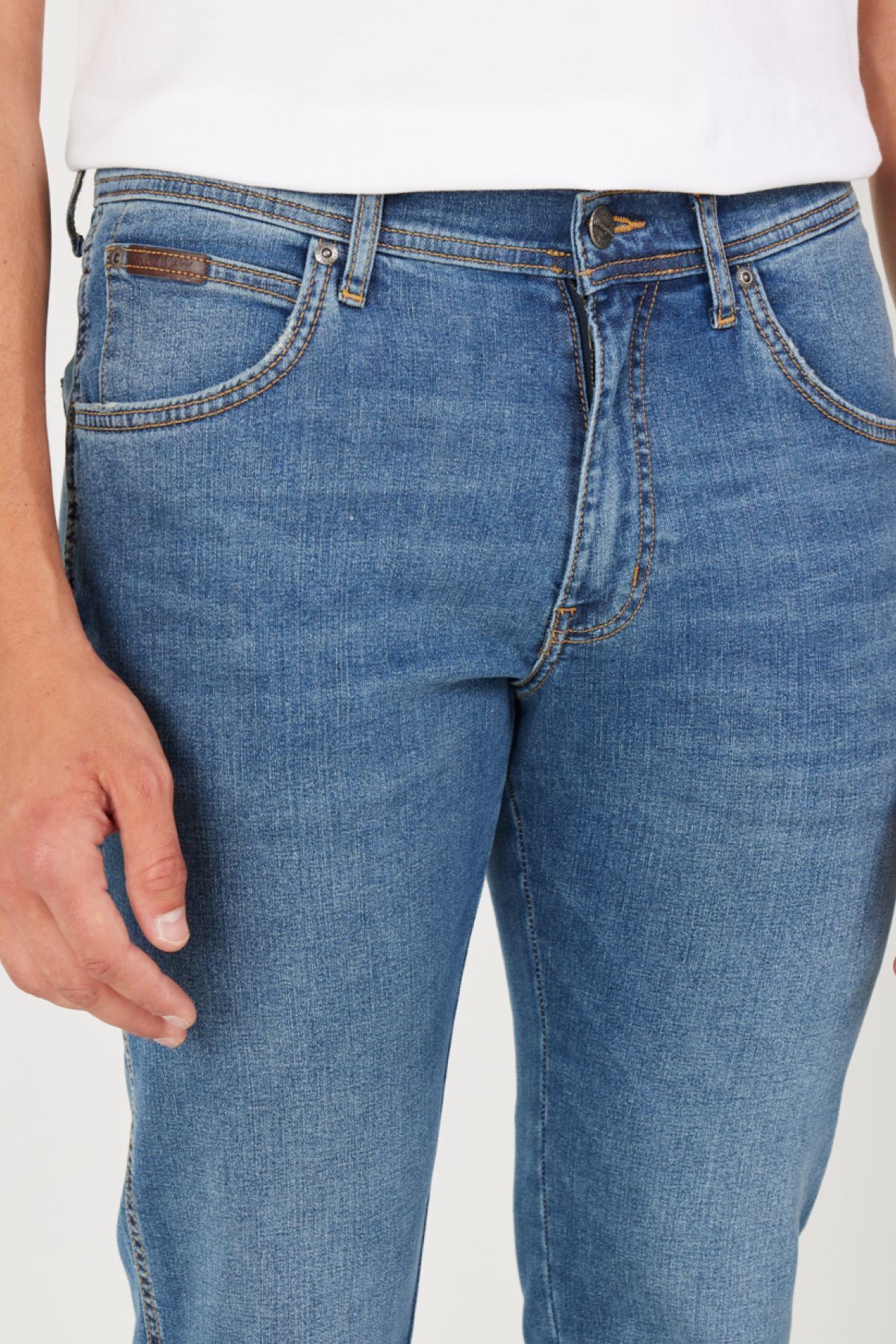 شلوار جین آبی مردانه آریزونا مستقیماً مناسب انعطاف پذیر Wrangler