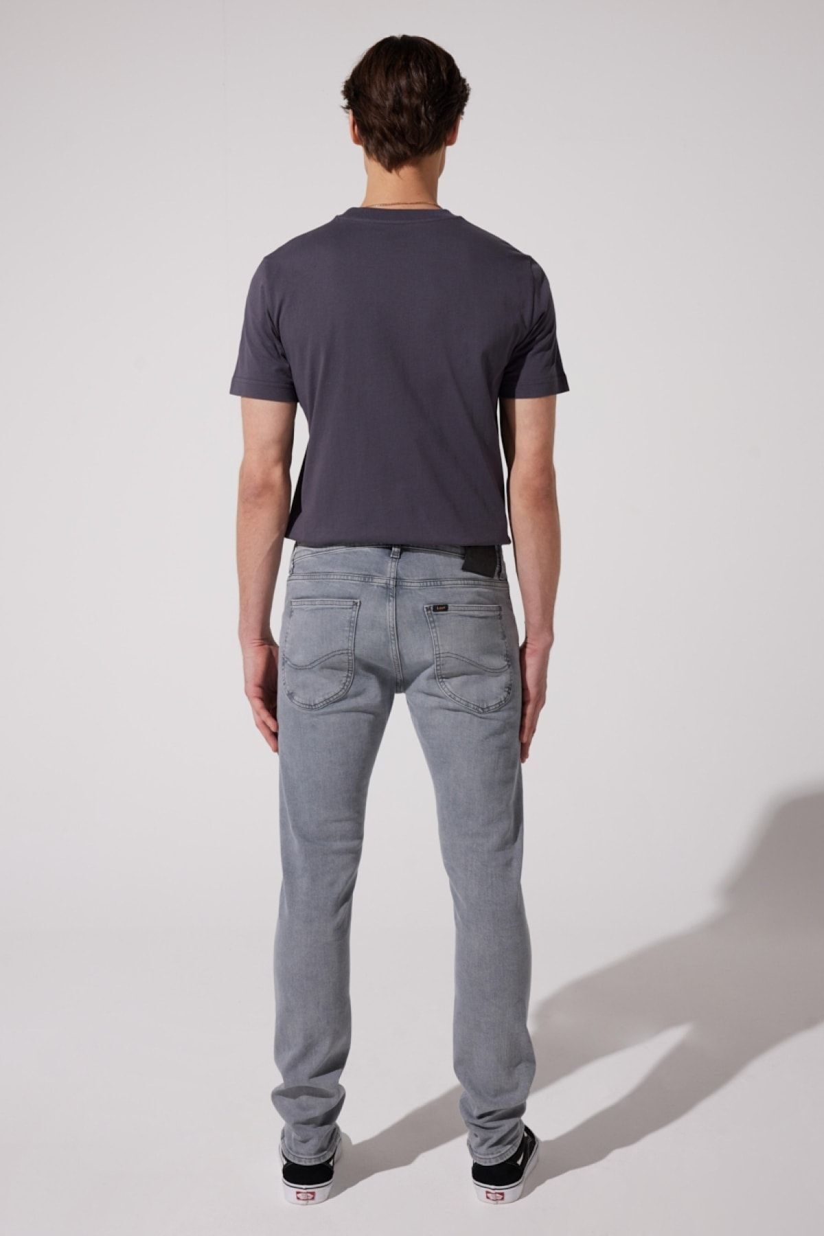 شلوار جین خاکستری مردانه Luke Slim Fit معمولی کشدار طوسی کمر Lee