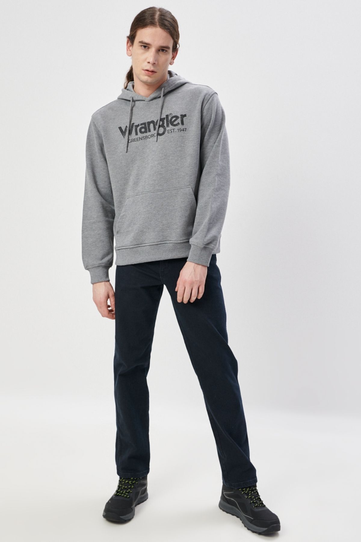 شلوار جین مشکی مردانه انعطاف پذیر کمر مناسب تگزاس معتبر Wrangler