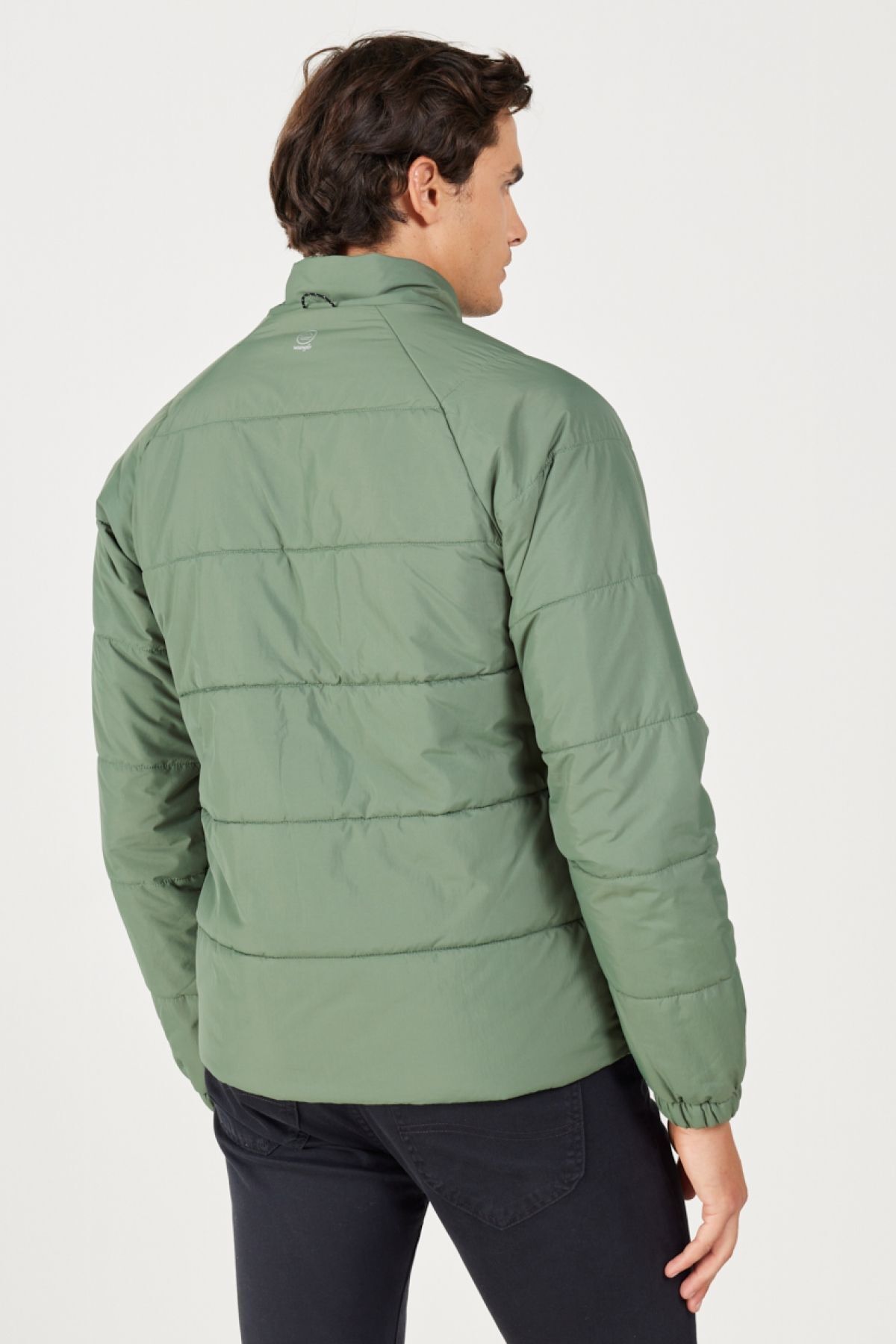 WRANGLER-All Terrain Gear Regular Fit Regular Cut Hooded Waterproof 3in1 Męski Zielony Płaszcz Przeciwdeszczowy 8